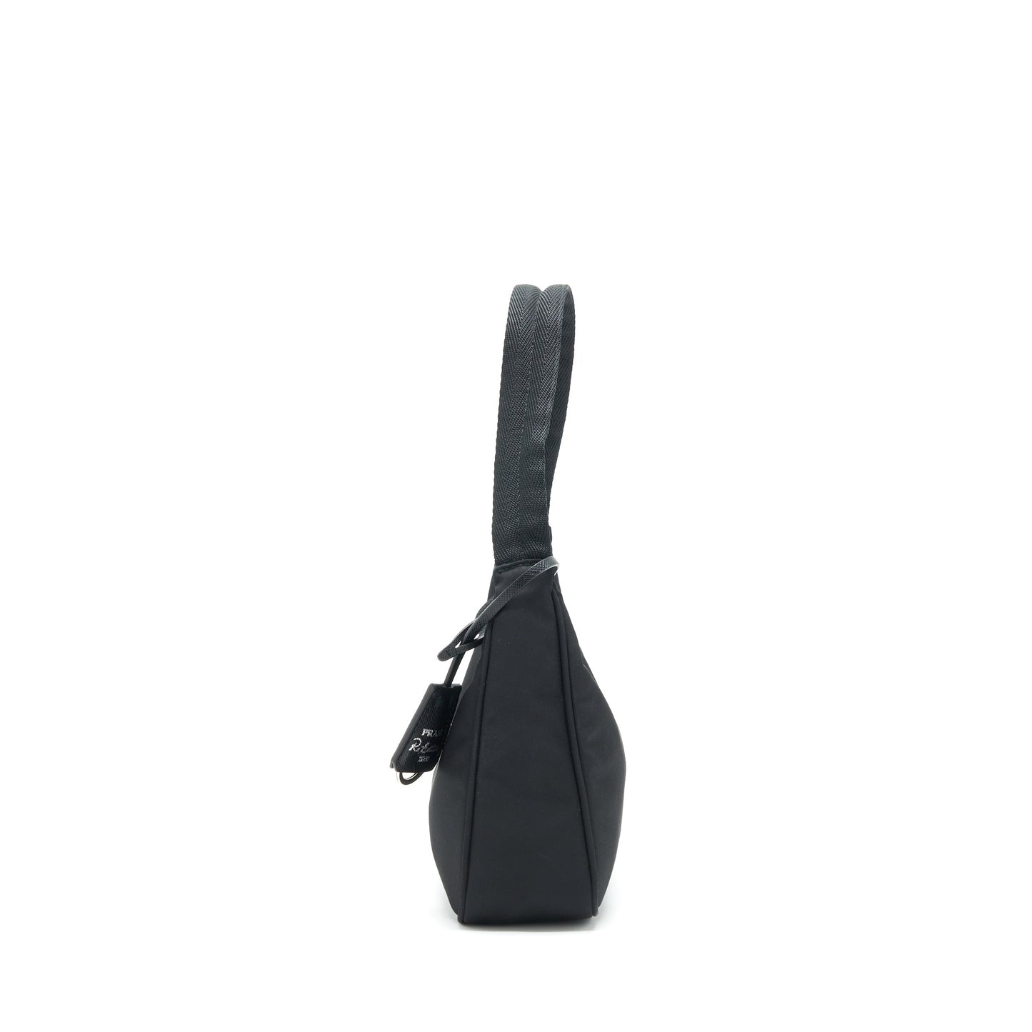 Prada Nylon Mini Tessuto Shoulder Bag Black SHW