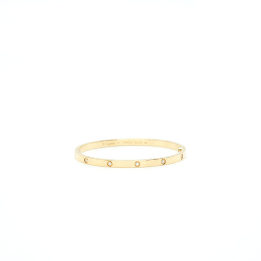 Cartier Love Bracelet size 16 Yellow Gold small Model, 10 diamonds