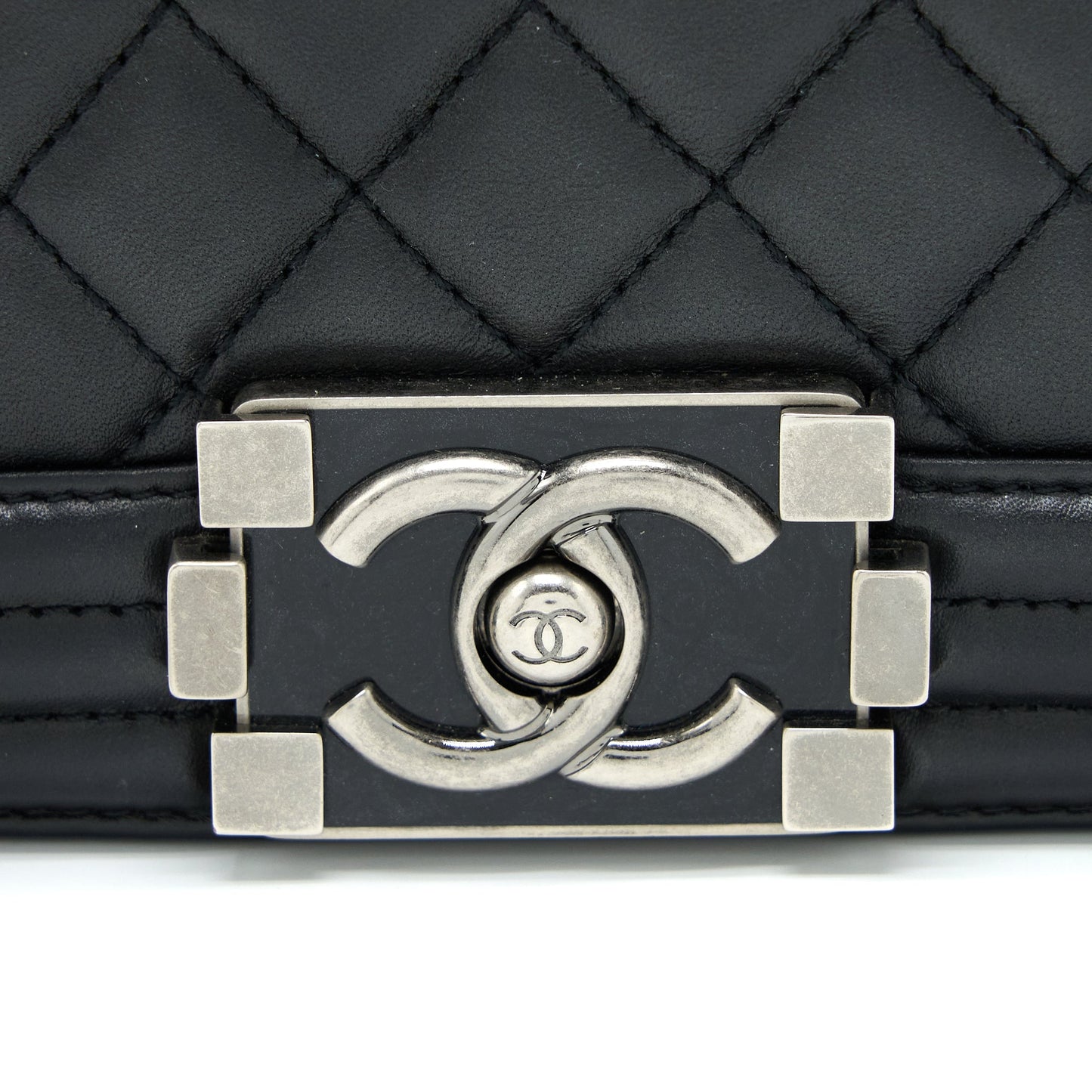 Chanel Medium Boy Bag Lambskin Black Ruthenium SHW