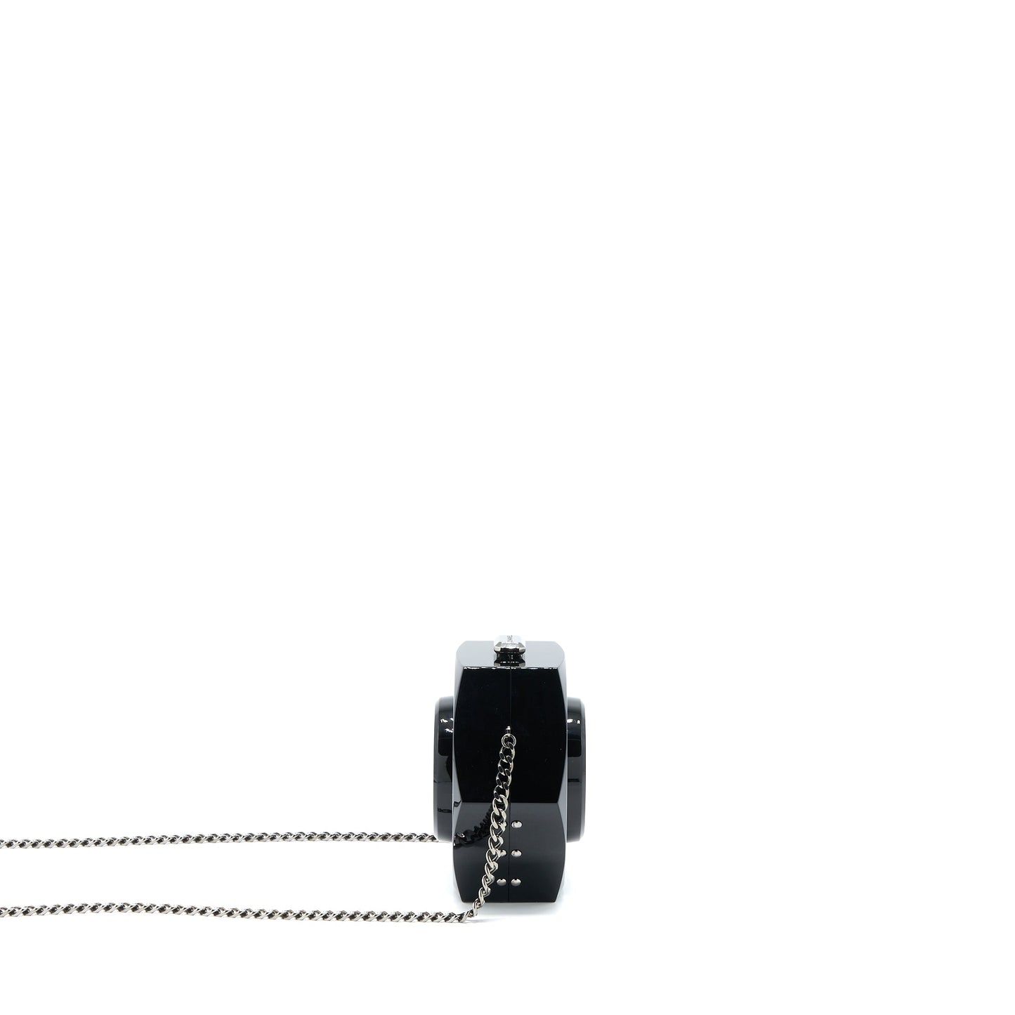 Chanel 18a CC Logo Evening Clutch Black SHW
