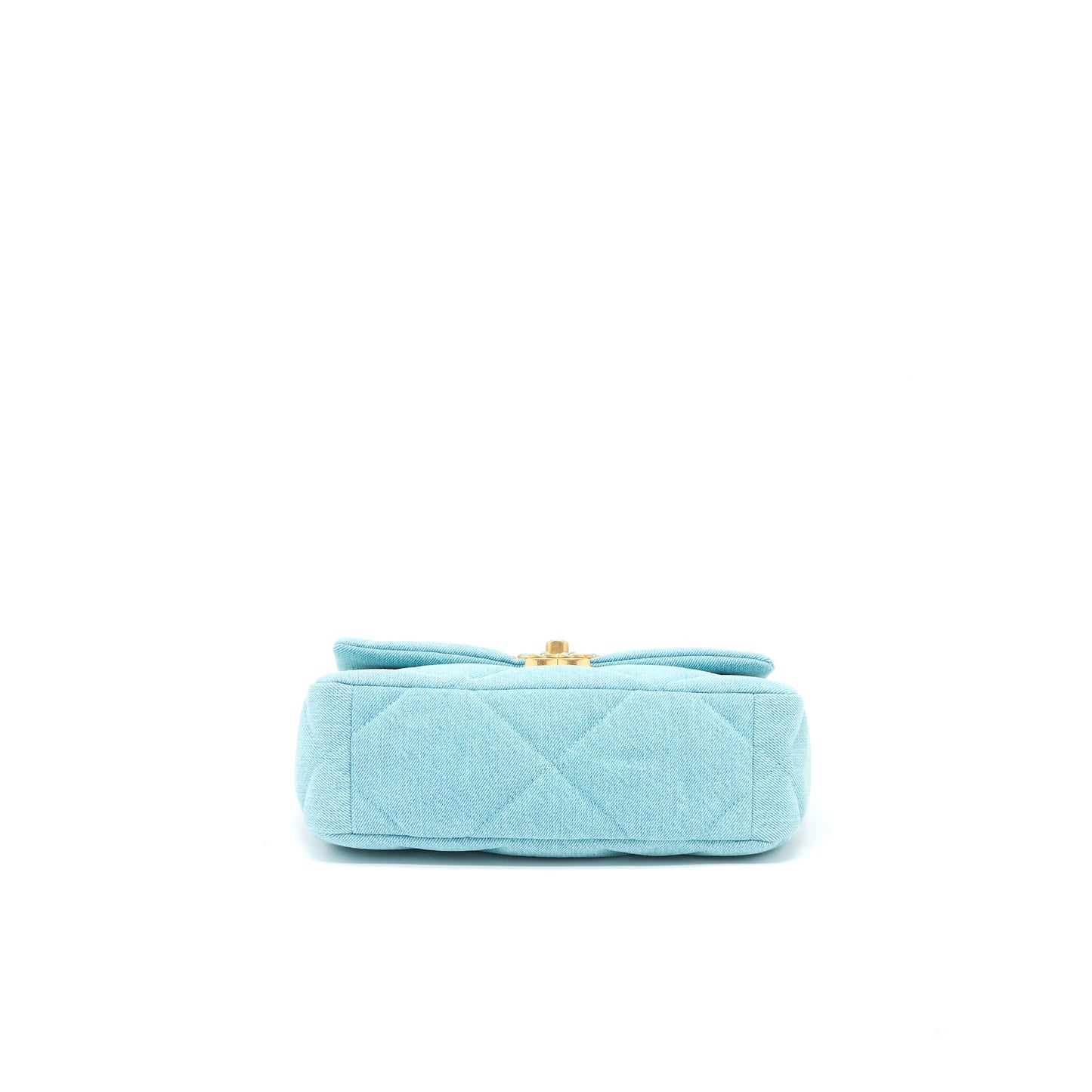 Chanel Small 19 Bag Denim Light Blue Multicolour Hardware