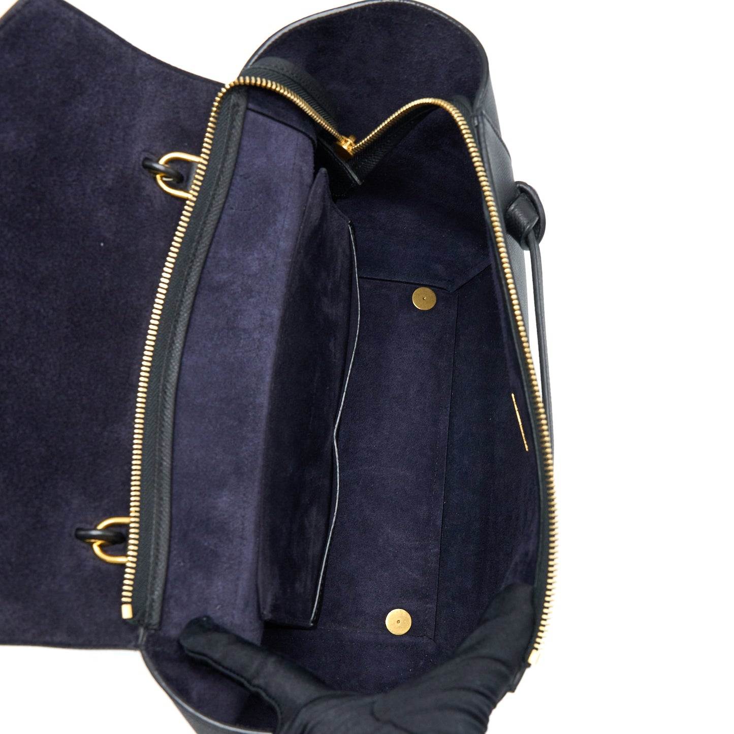 Celine Mini Belt Grained Calfskin Black GHW