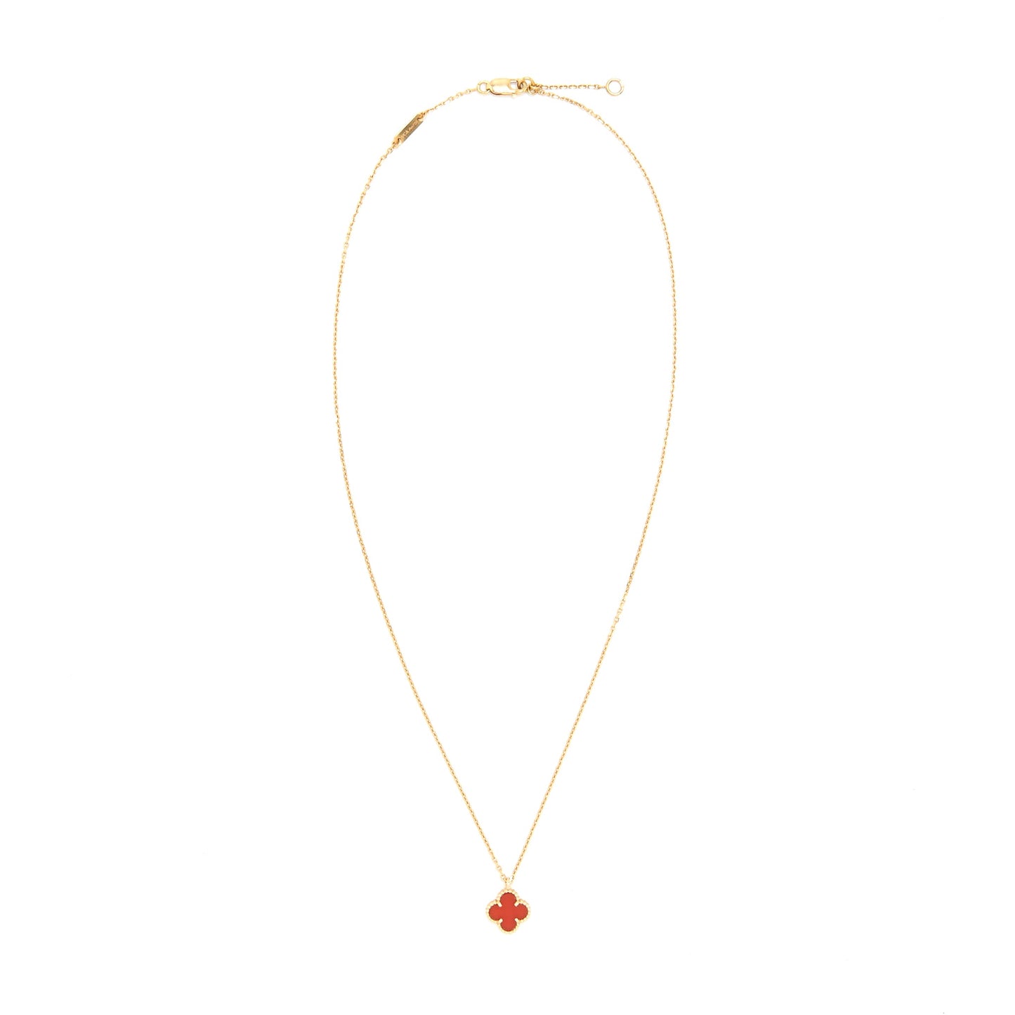 Van cleef and arpels Sweet Alhambra Pendant, Carnelian Rose Gold