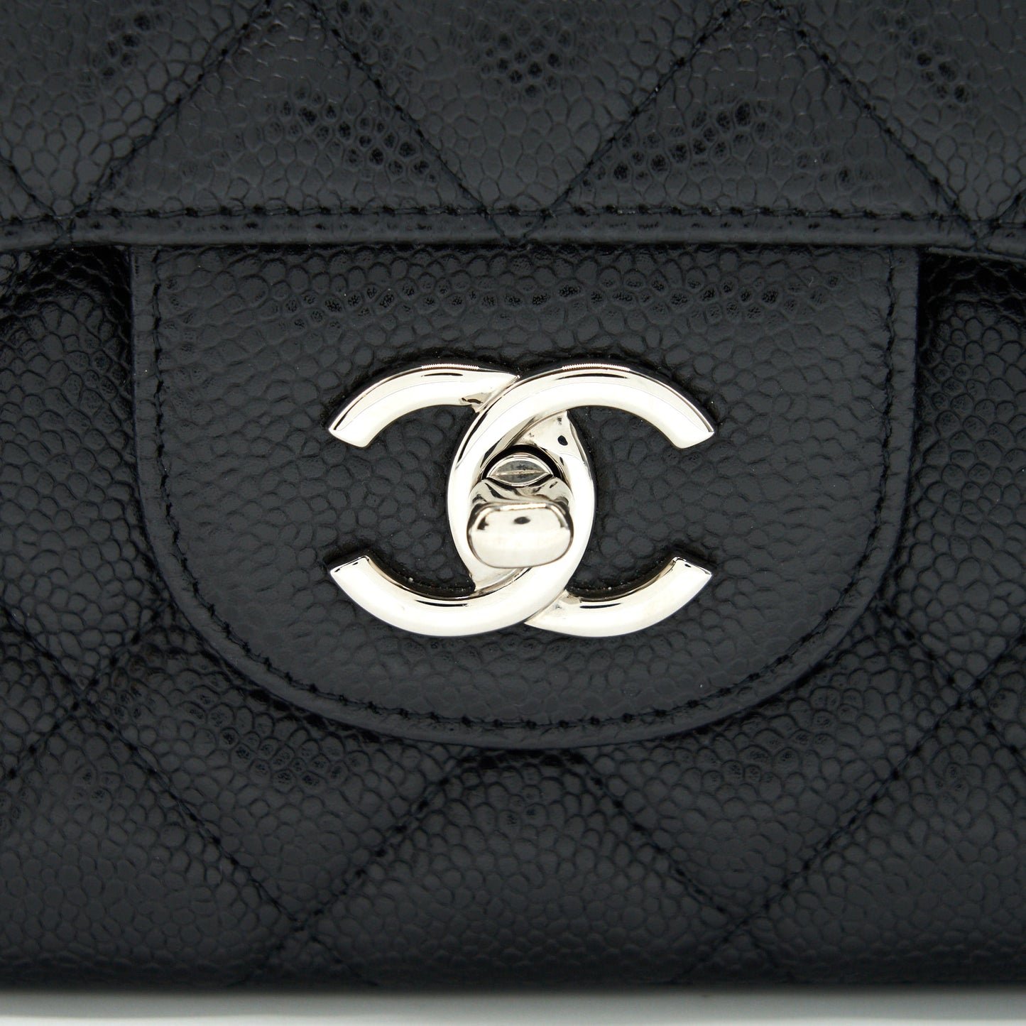 CHANEL CAVIER CLASSIC MAXI SINGLE FLAP BAG BLACK SHW
