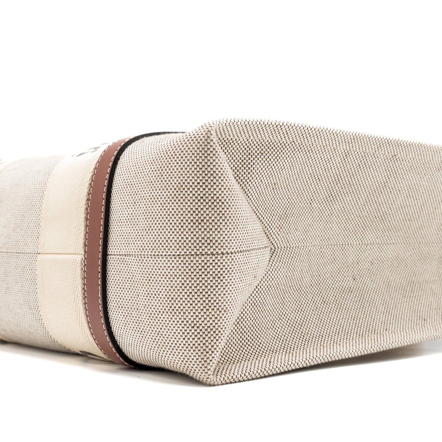 Chloe Woody Tote bag canvas ivory / brown