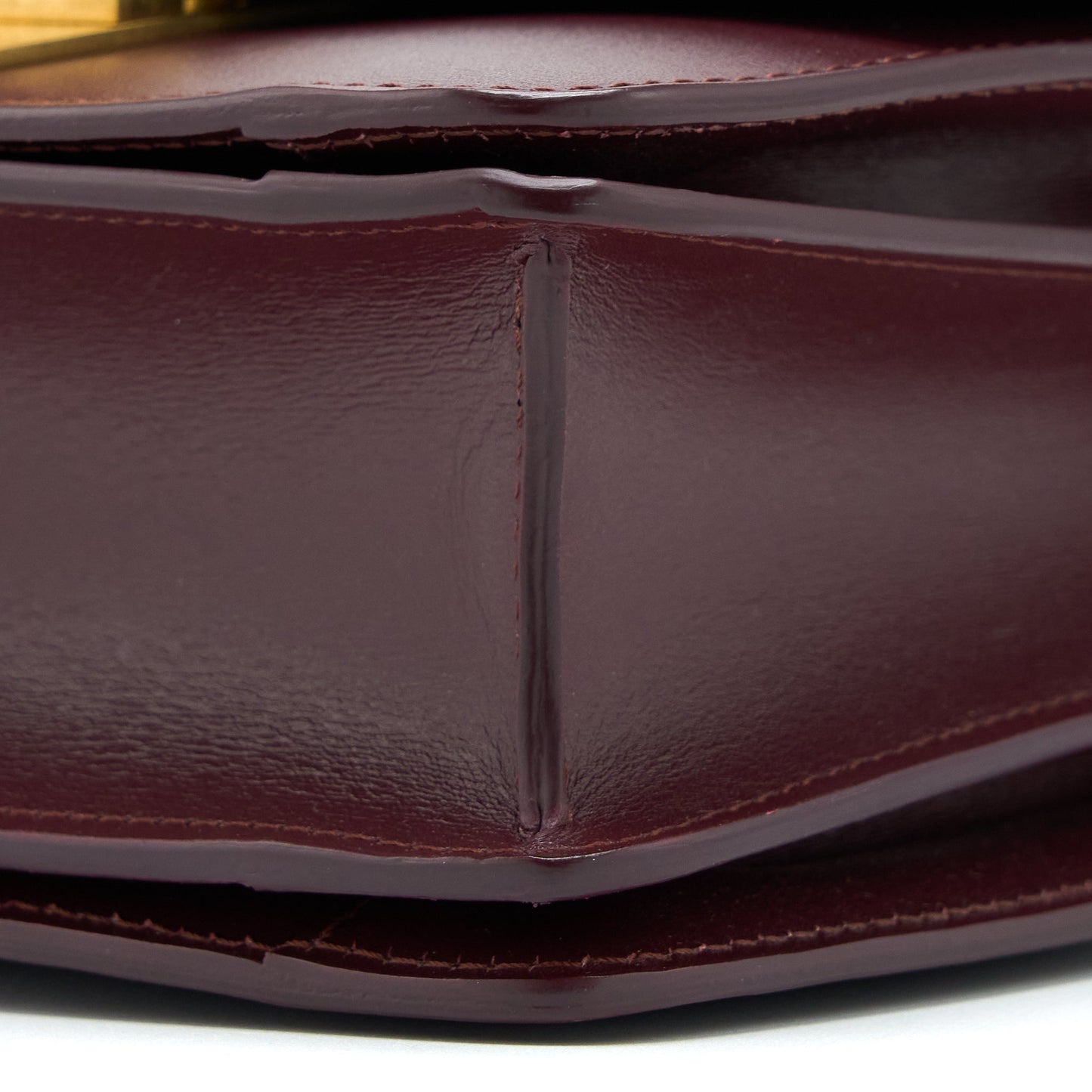 Celine Mini Box Calfskin Burgundy GHW