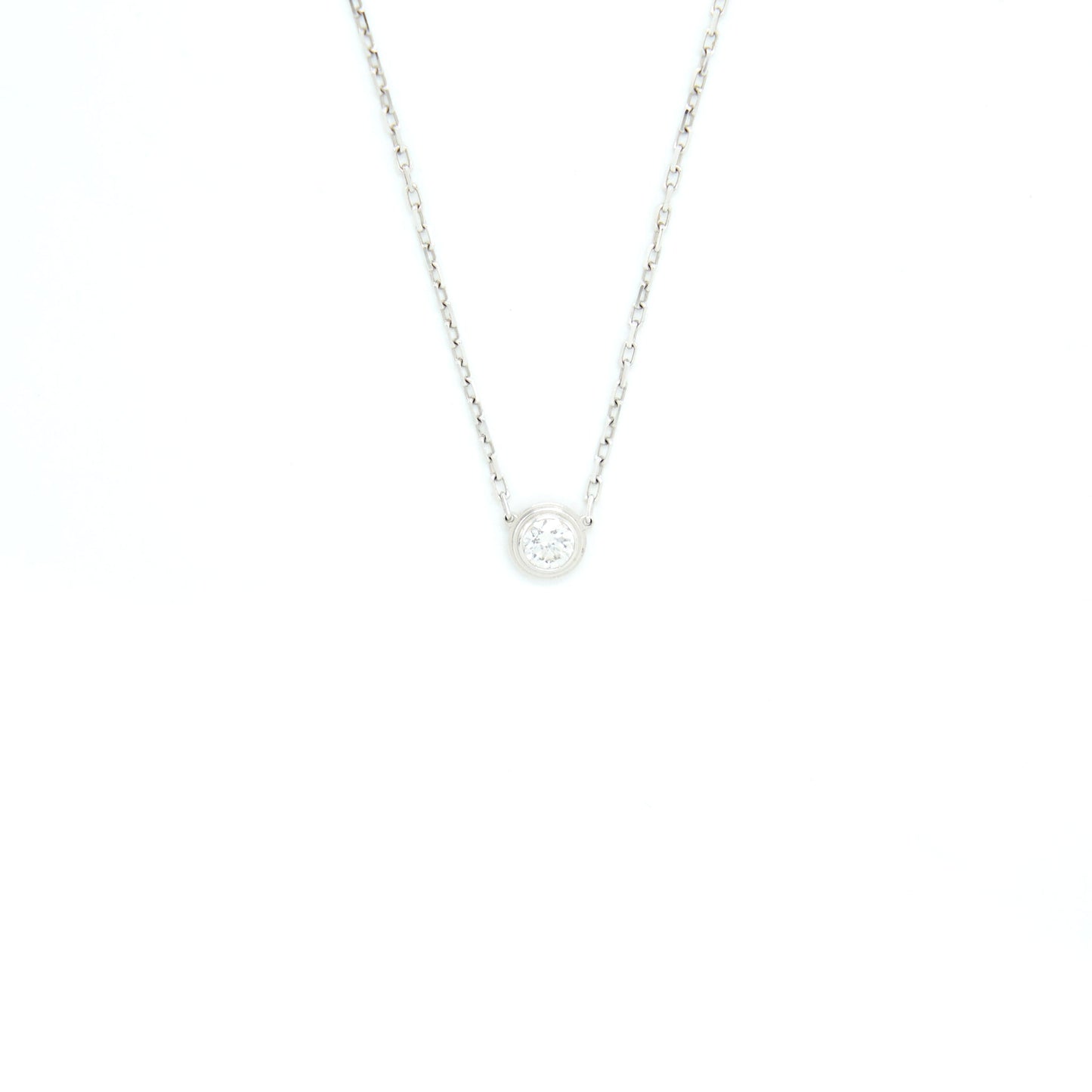 Cartier D'amour Necklace, Large Model White Gold with Diamond