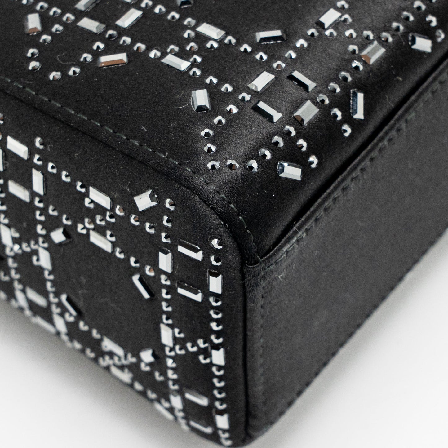 Dior Mini Lady Dior Satin Crystal Black SHW