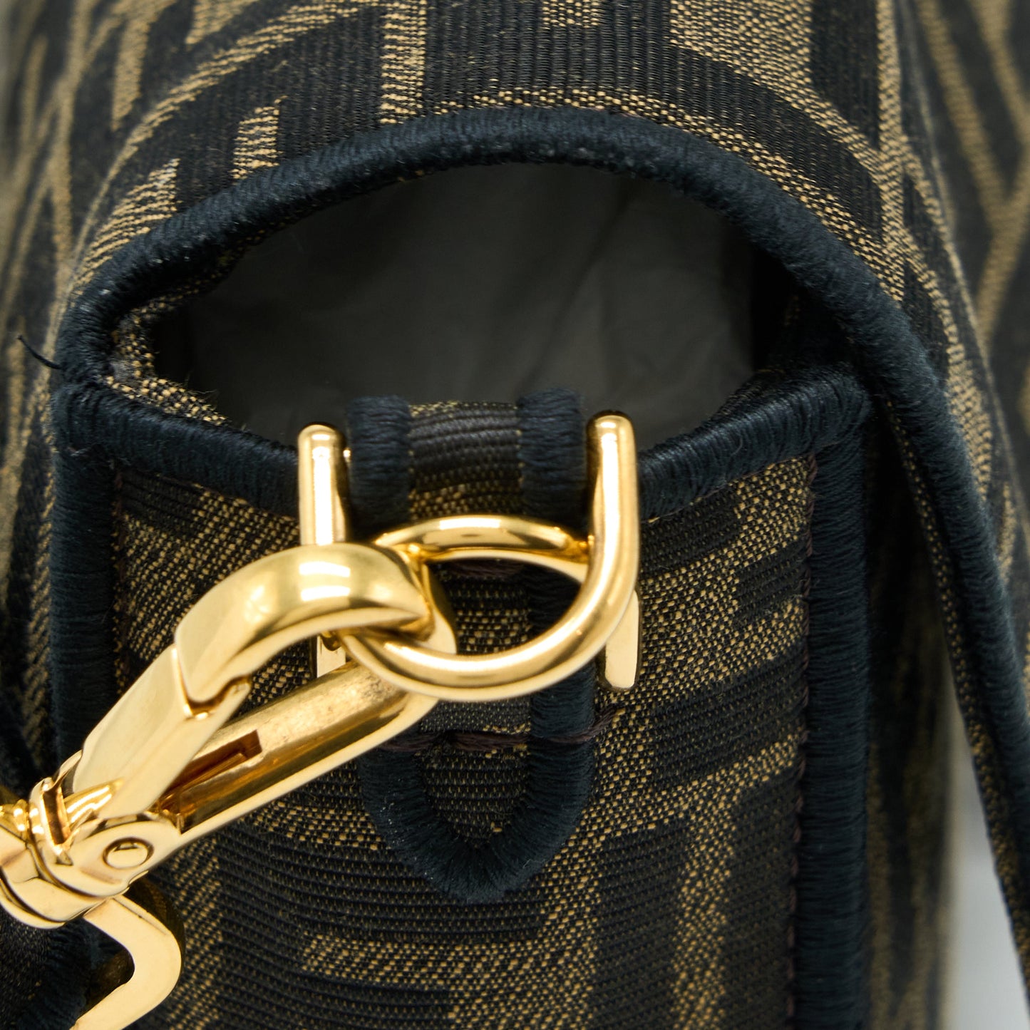 Fendi Baguette Shoulder Bag Canvas GHW