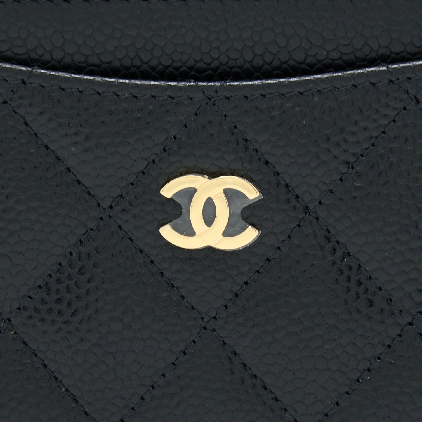Chanel Class Quilted Card Holder Caviar Black GHW