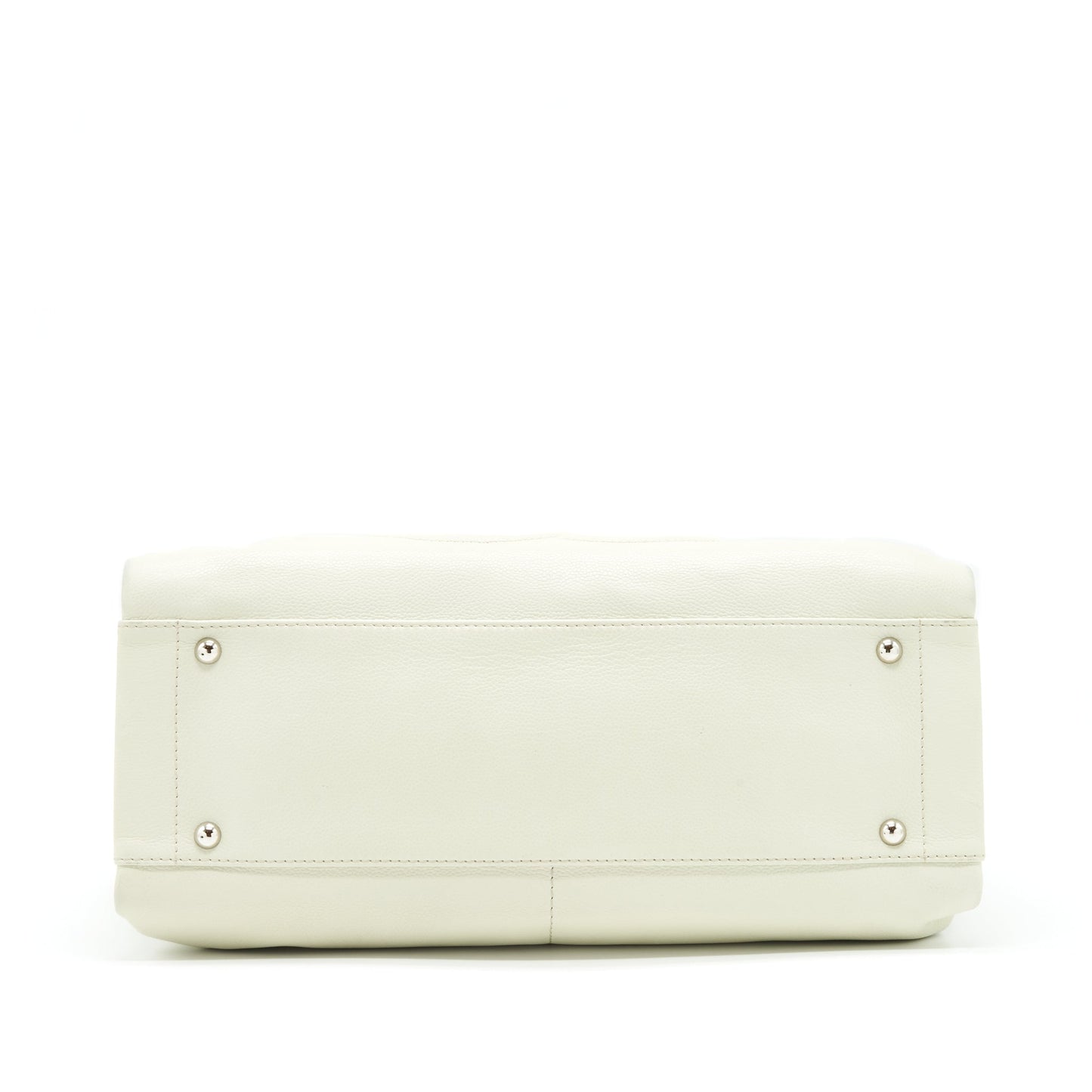 Chanel Large Shopping Tote Bag Caviar Ivory SHW