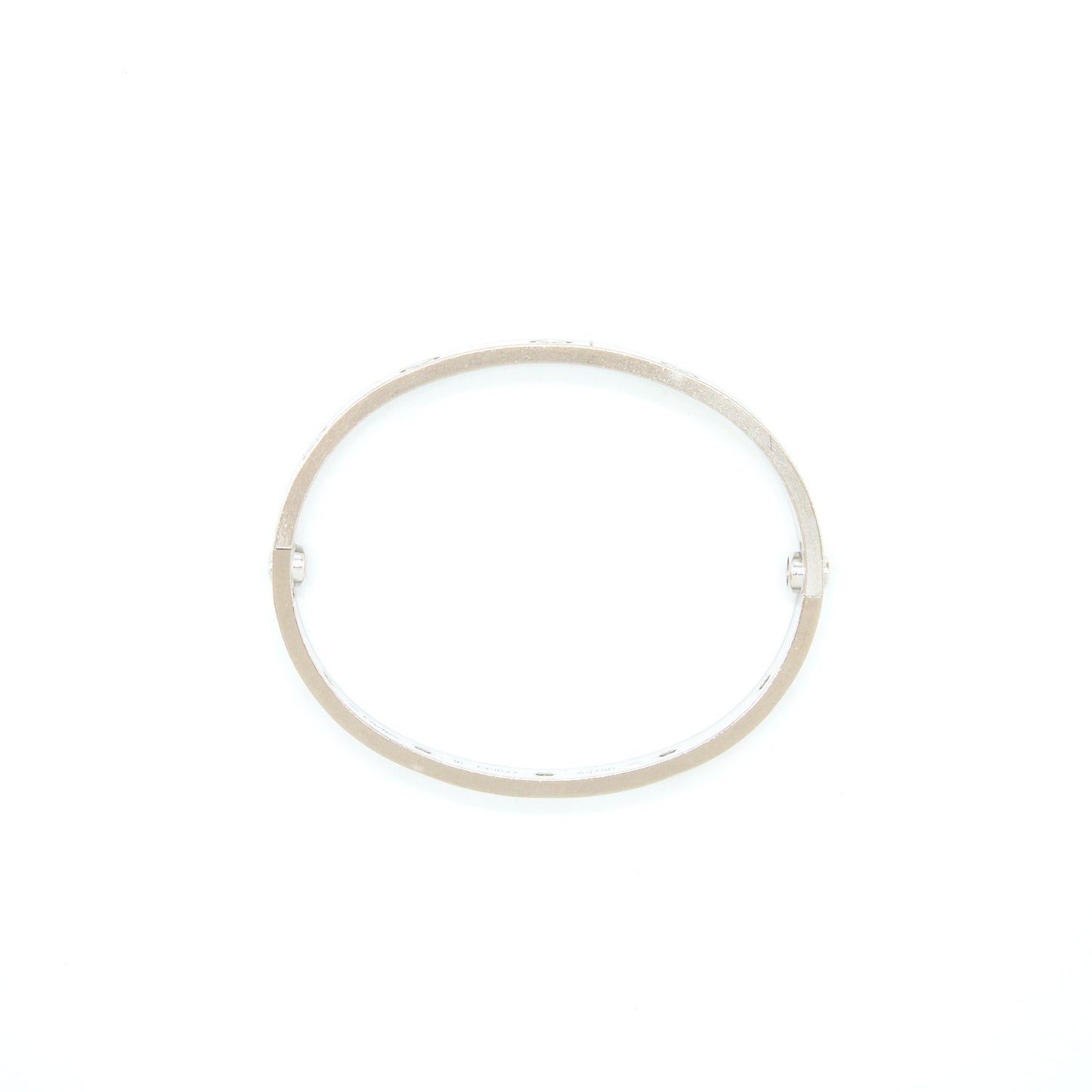 Cartier Size 16 Love Bracelet With 10 Diamonds White Gold