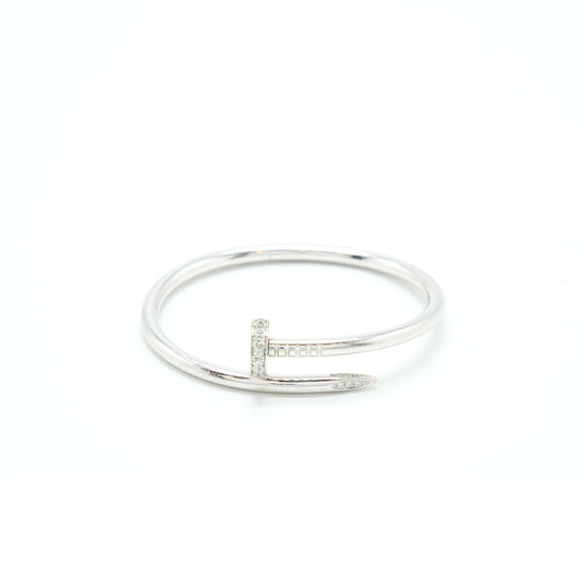 Cartier Size 15 Juste Un Clou Bracelet White Gold With Diamonds(Old version)