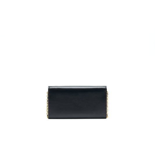 Celine Calfskin C Wallet on Chain Bag Black GHW