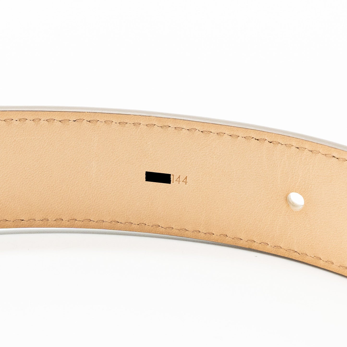 Louis Vuitton size 80 initials 30 mm belt epi white SHW