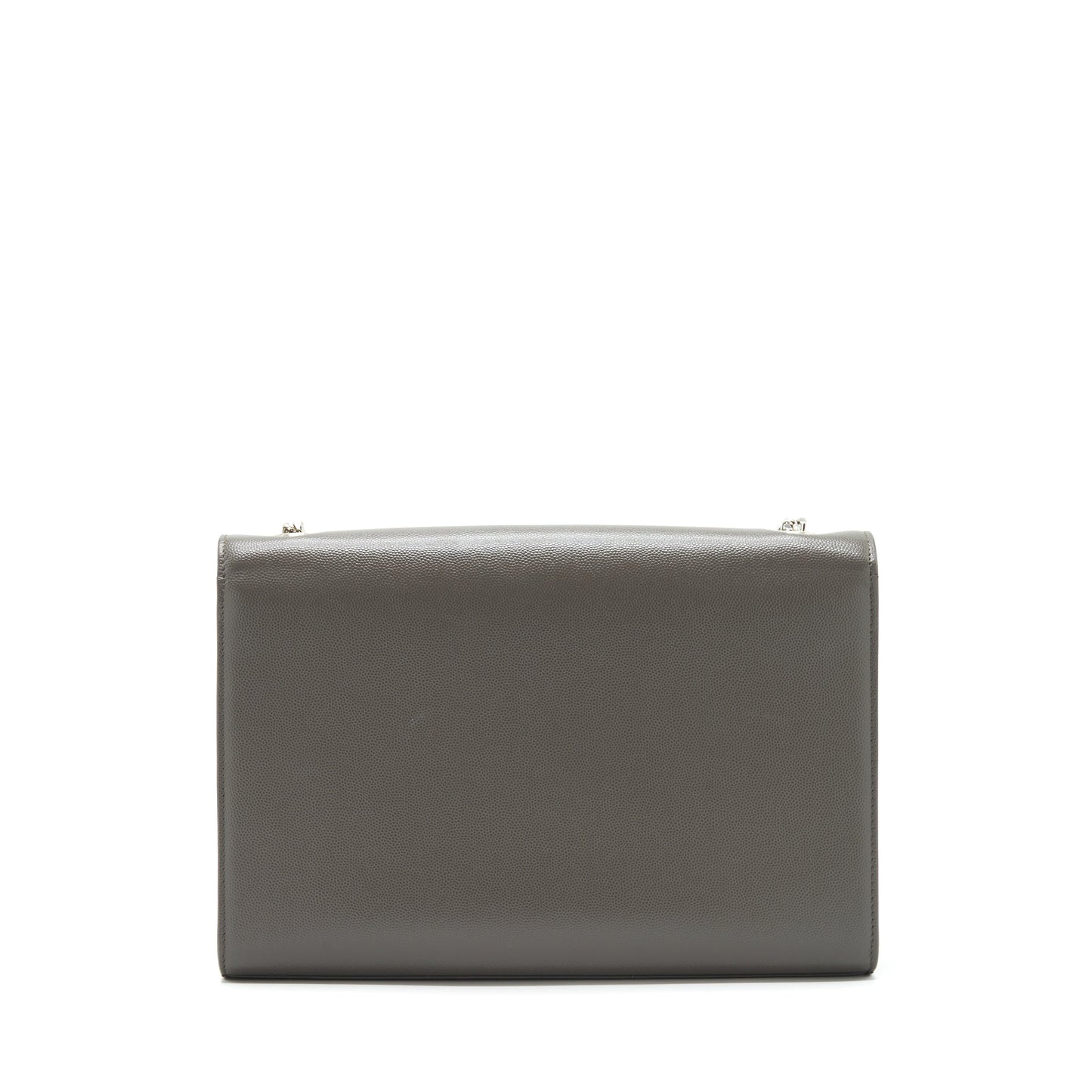 Saint Laurent(YSL) Large Monogramme Kate Chain Bag Grained Calfskin Grey SHW