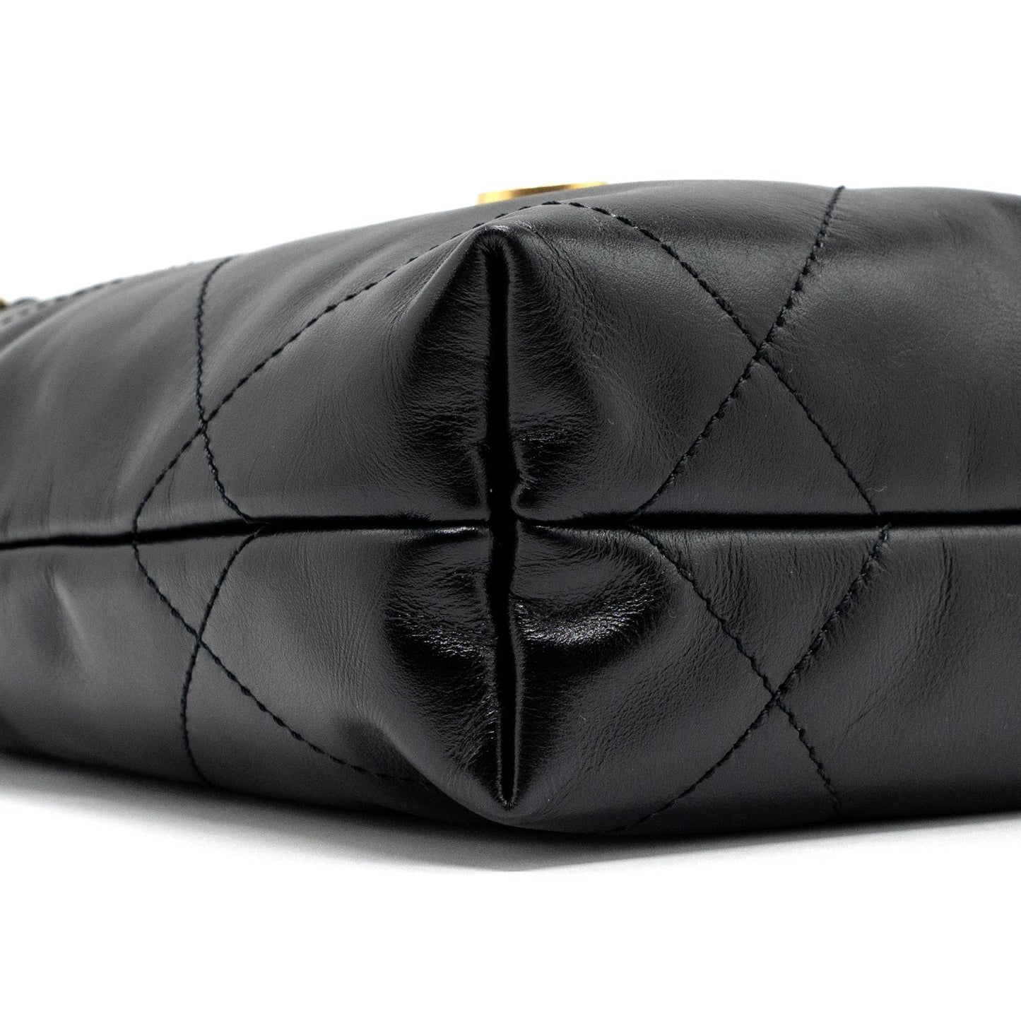 Chanel Mini 22 Bag Shiny Calfskin Black GHW (microchip)