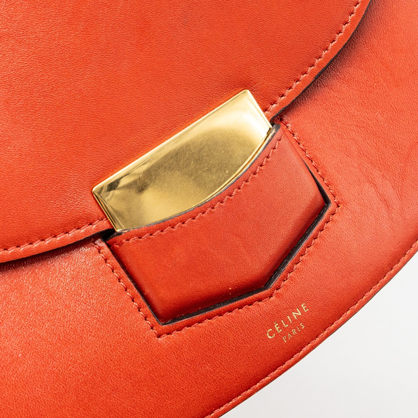 Celine Troutteur bag leather red GHW
