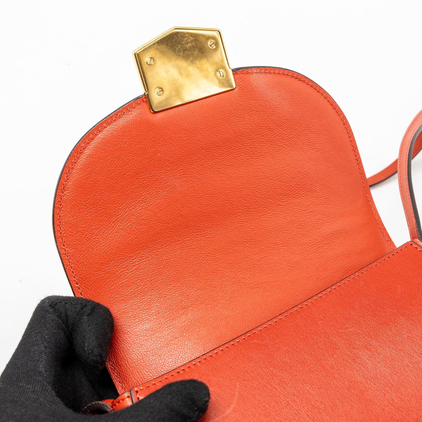 Celine Troutteur bag leather red GHW