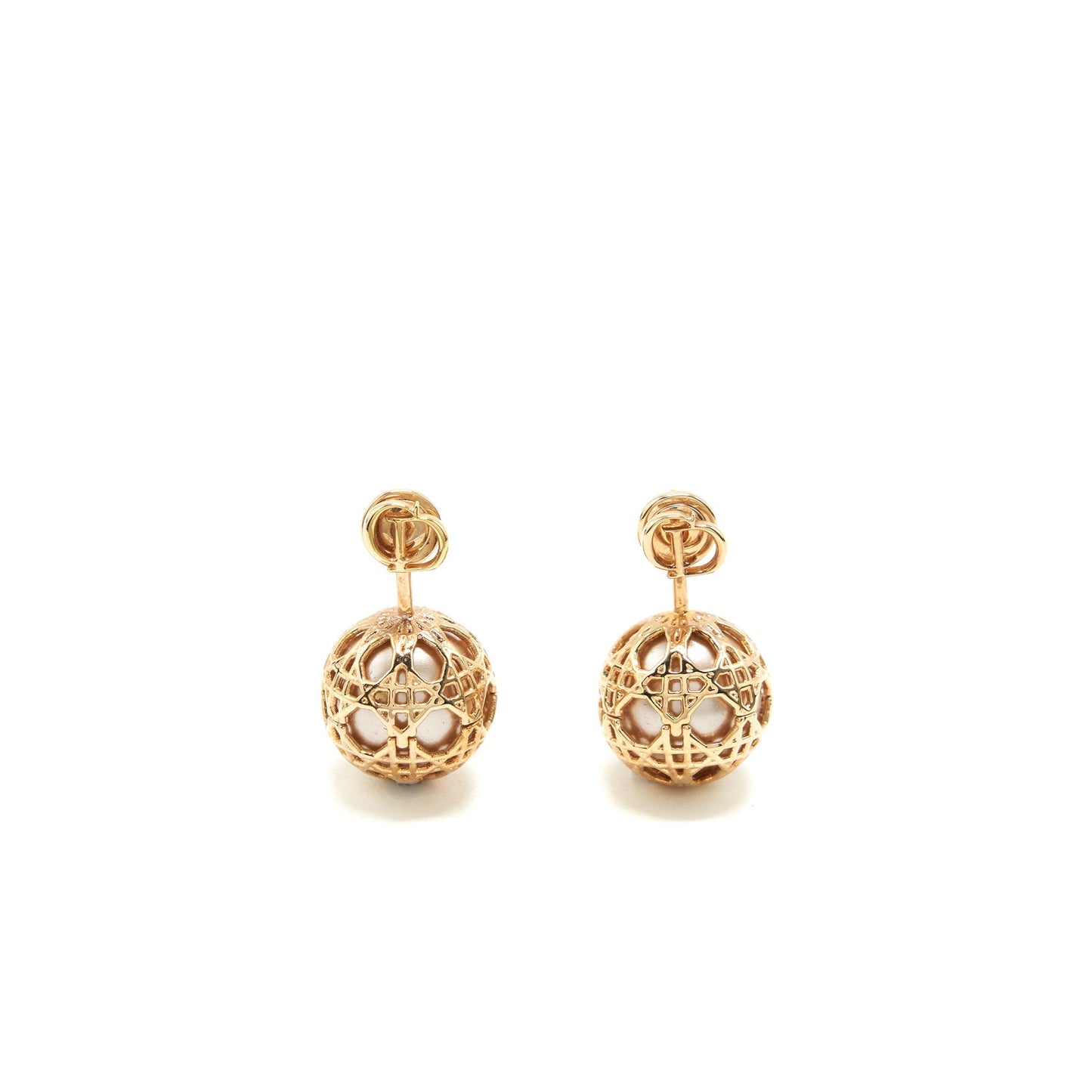 Luxury Dior Tribales Earring Pink Gold Tone