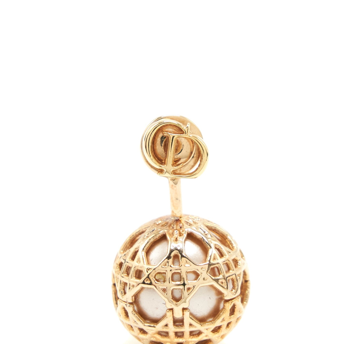 Luxury Dior Tribales Earring Pink Gold Tone