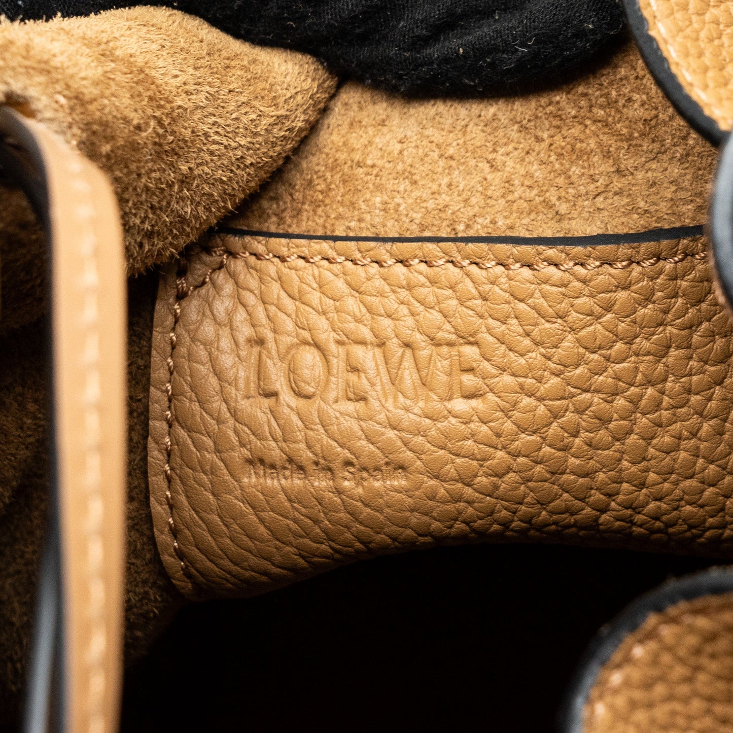Loewe Bolso Balloon bucket bag calfskin toffee SHW