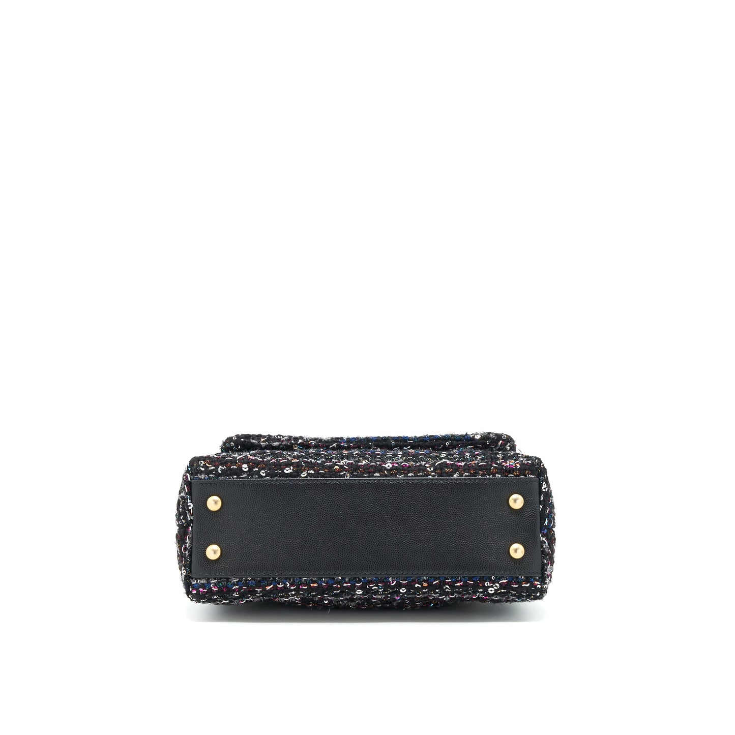 Chanel small tweed coco handle 24cm black GHW