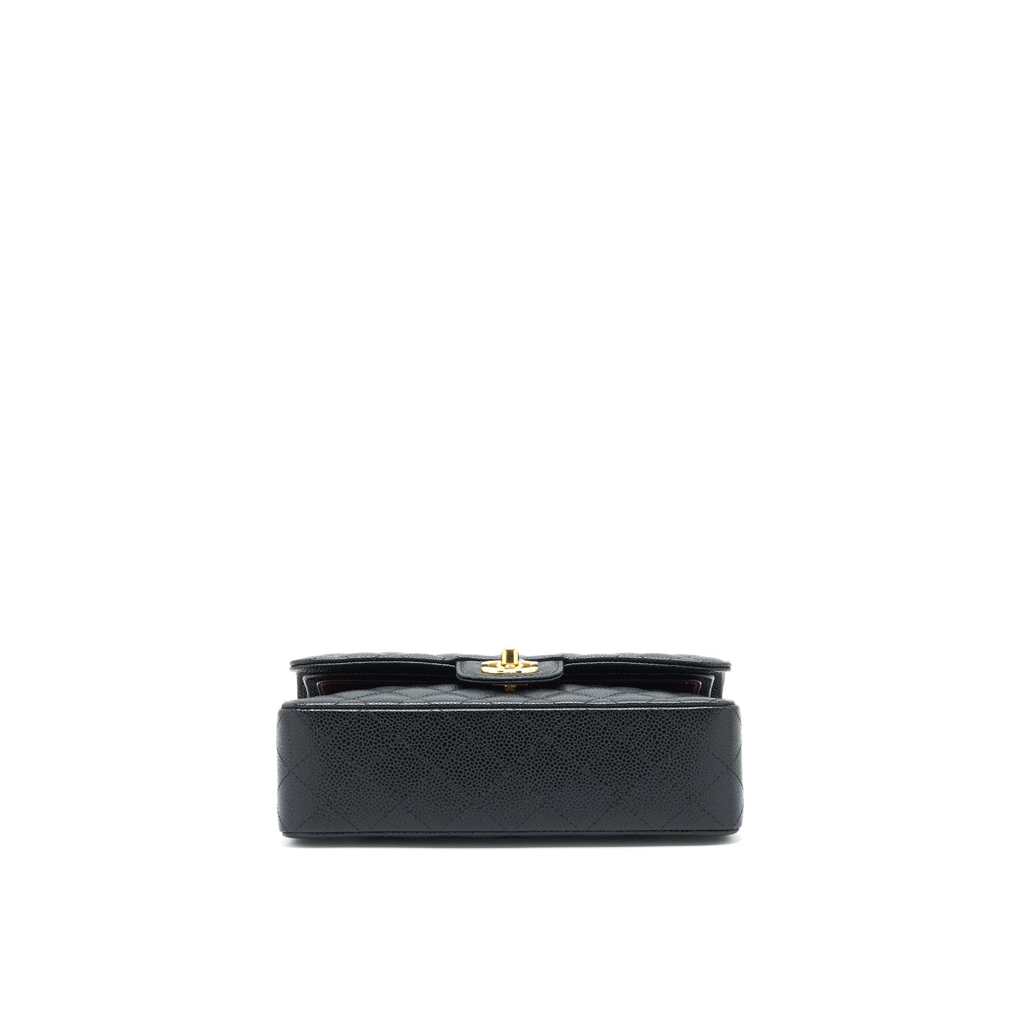 Chanel 22c caviar small classic double flap bag black GHW