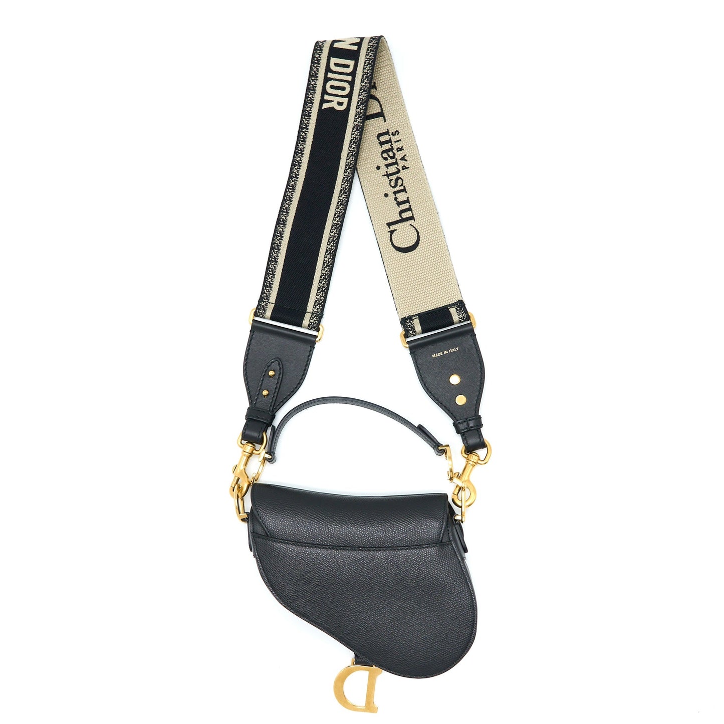 Luxury Dior Mini Saddle Bag Calfskin Black GHW