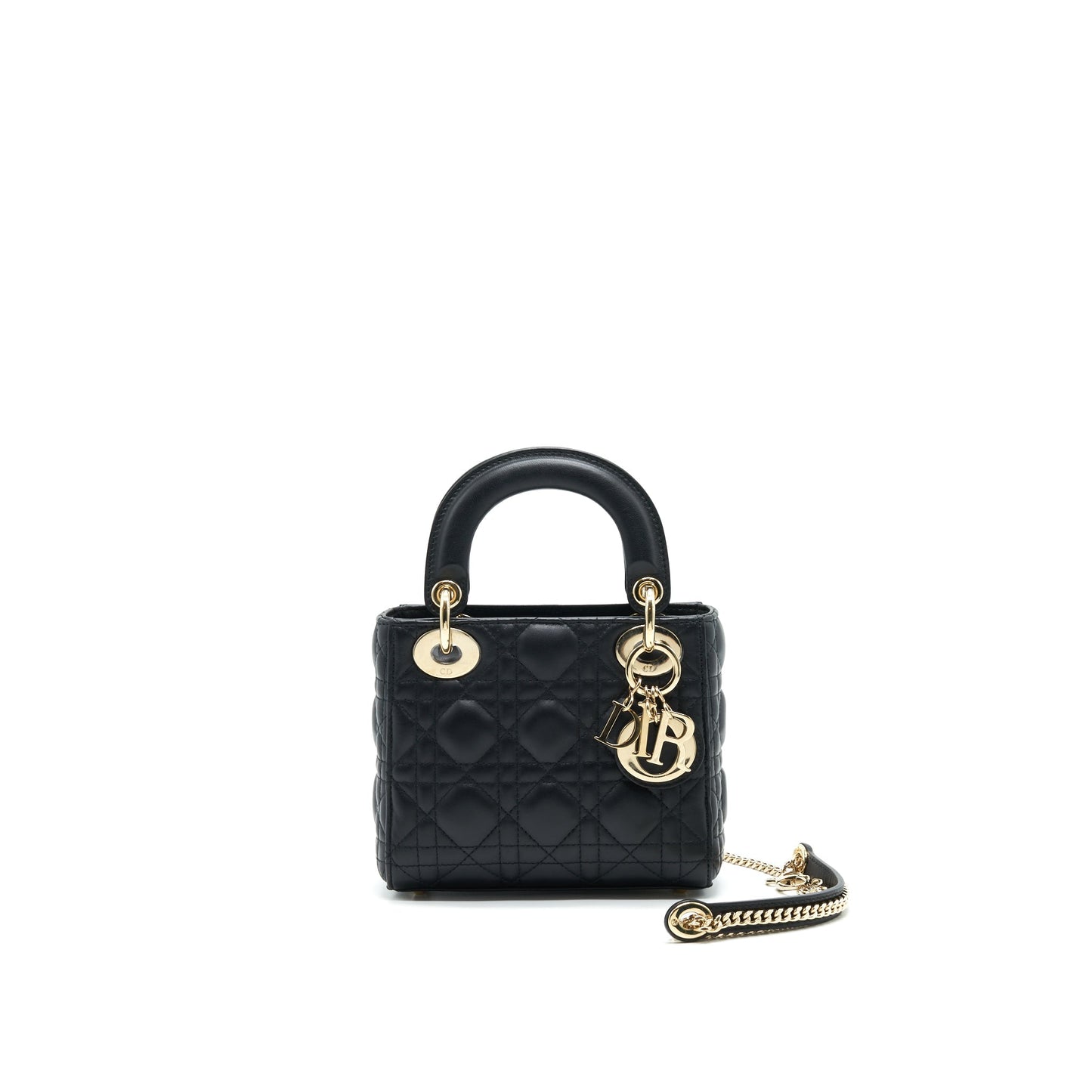 Luxury Dior Mini Lady Luxury Dior Tote Bag Lambskin Black LGHW