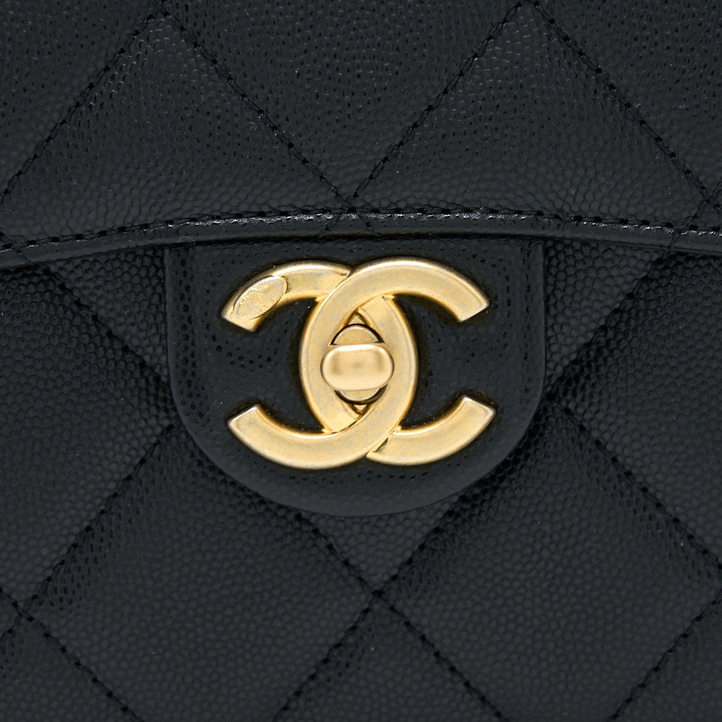 Chanel 22B Round Messenger Bag Grained Calfskin Black Brushed GHW (Microchip)