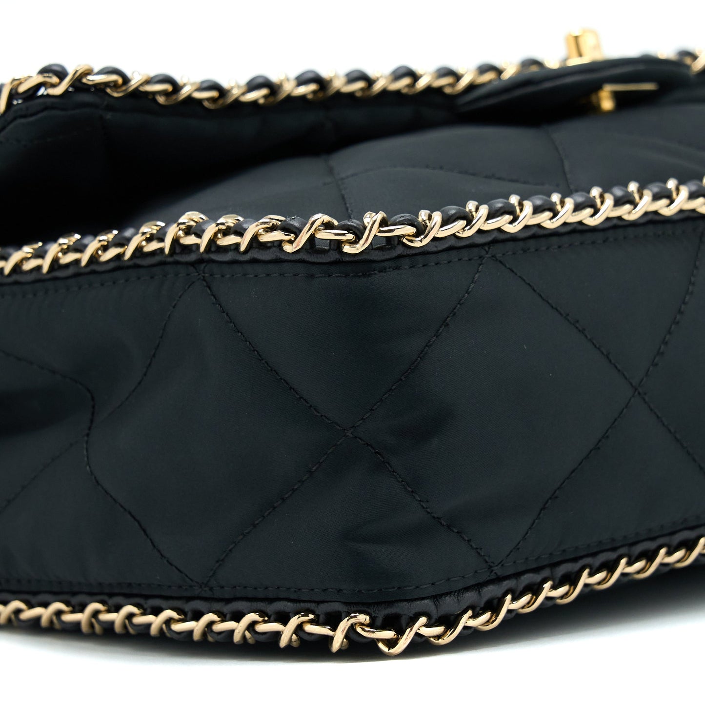 Chanel Seasonal Flap Bag Fabric Black GHW