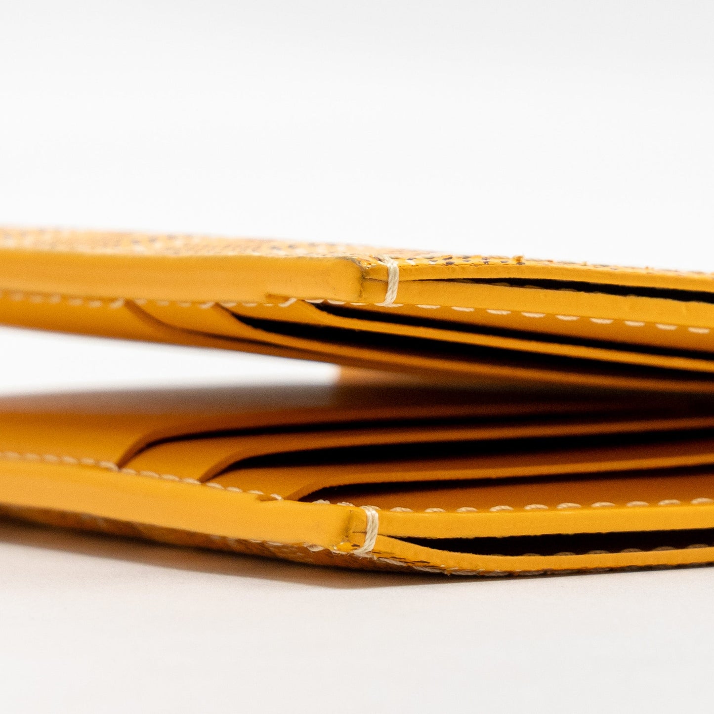 Goyard Saint-Pierre Card Wallet Goyardine Canvas Yellow