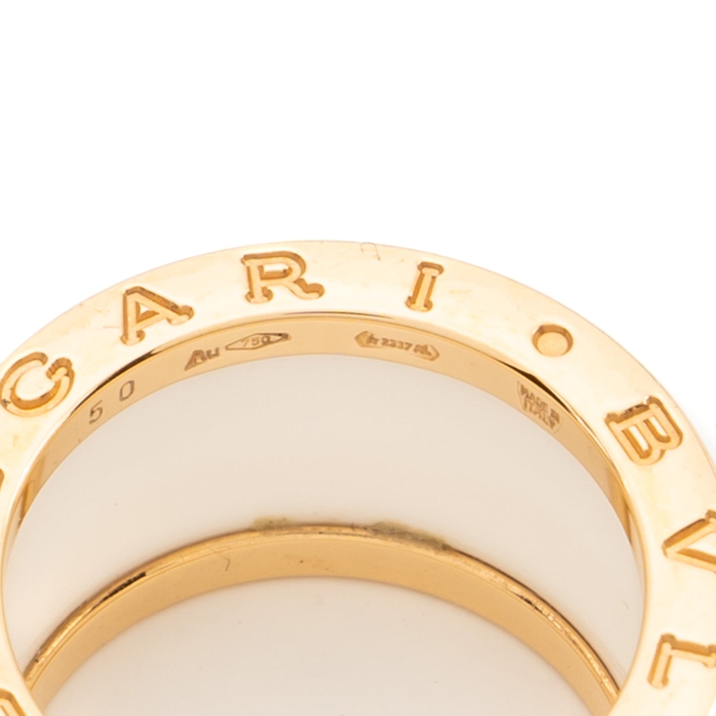 Bvlgari Size 50 B.zero Ring Ceramic Rose Gold