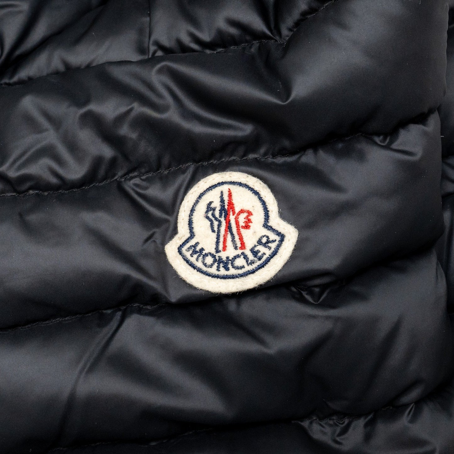 Moncler Size 2 Raie Packable Hooded Short Down Jacket Polyamide Black