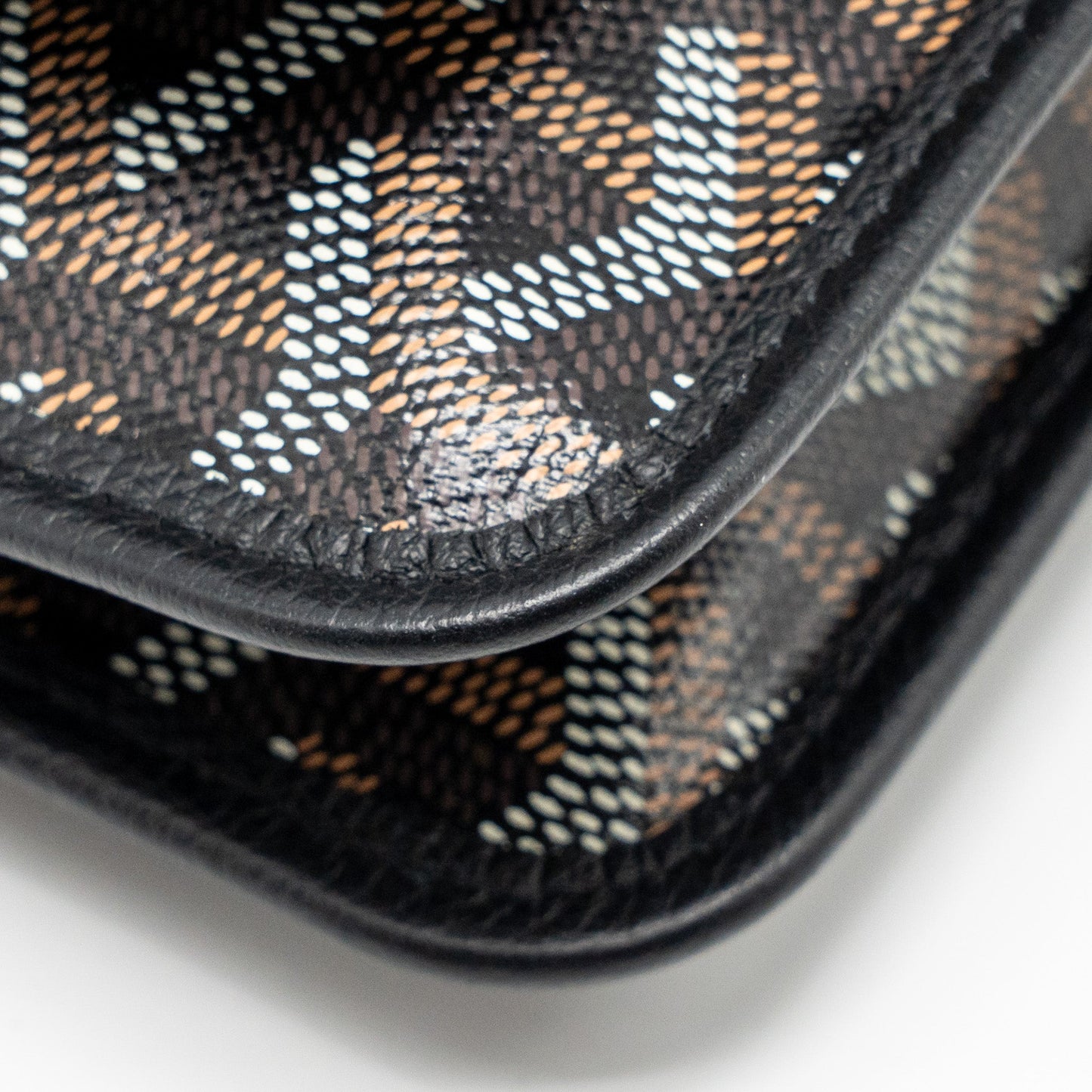 Goyard Plumet Pocket Pochette Goyardine Canvas/Leather Black SHW