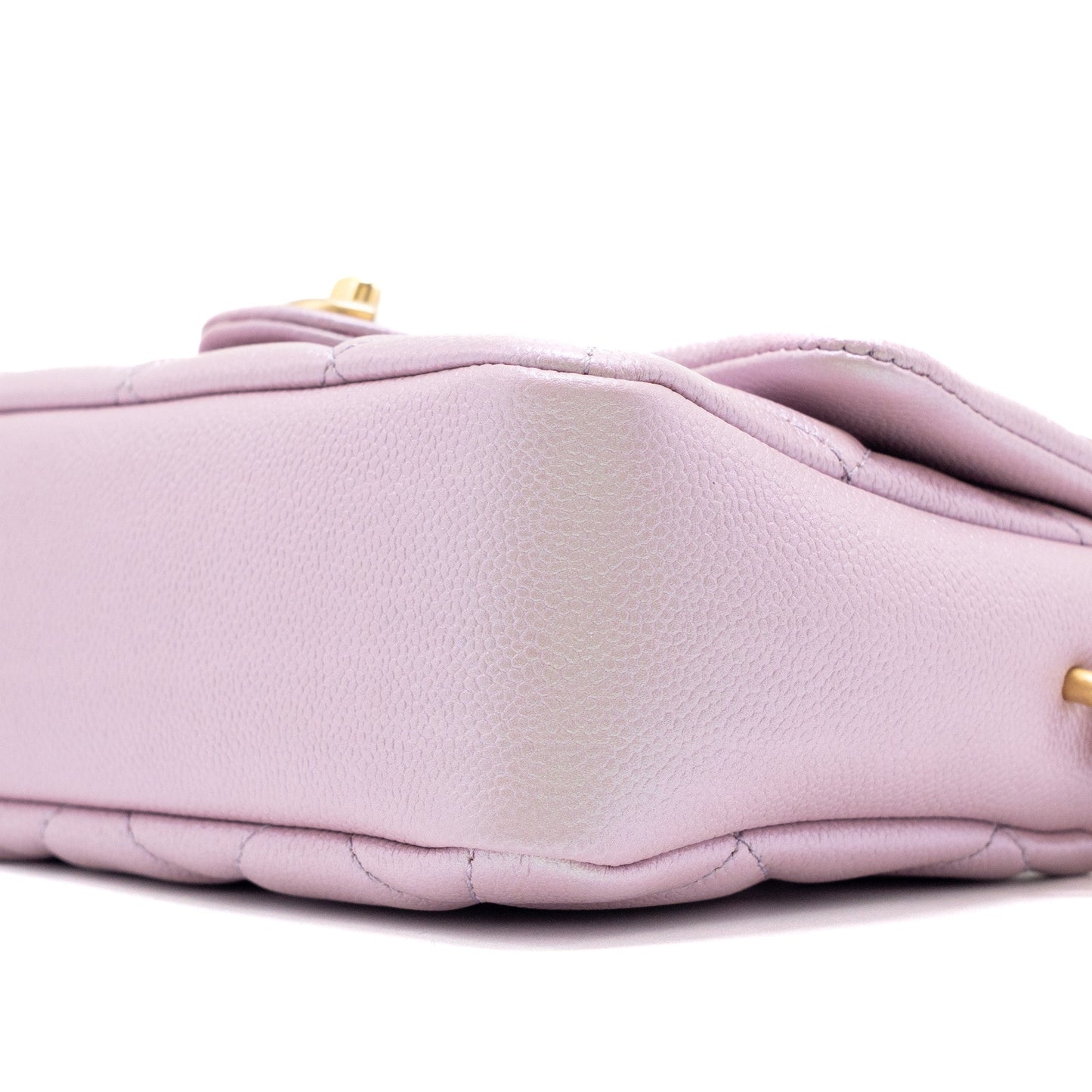 Chanel My Perfect Mini square flap bag caviar pink GHW (microchip)