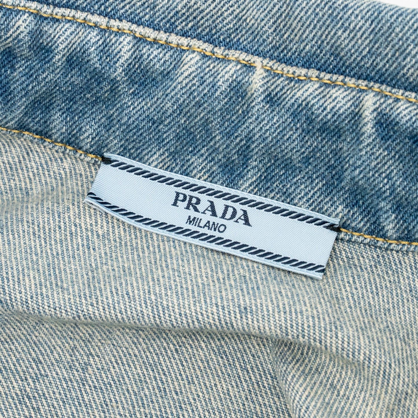 Prada size 36 oversized organic denim shirt Cotton Blue