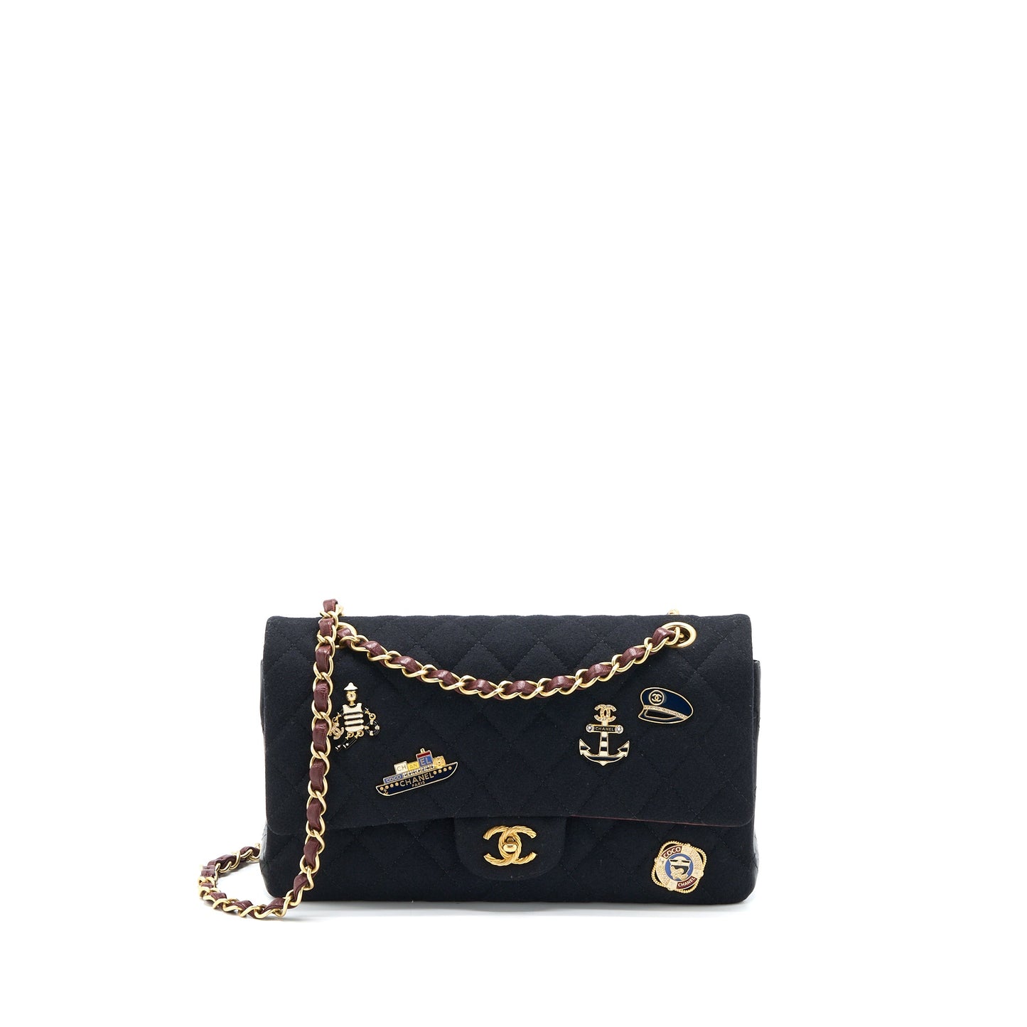 Chanel Medium Classic Double Flap Bag 2018 Metiers d’Art Paris-Hamburg Collection Wool GHW