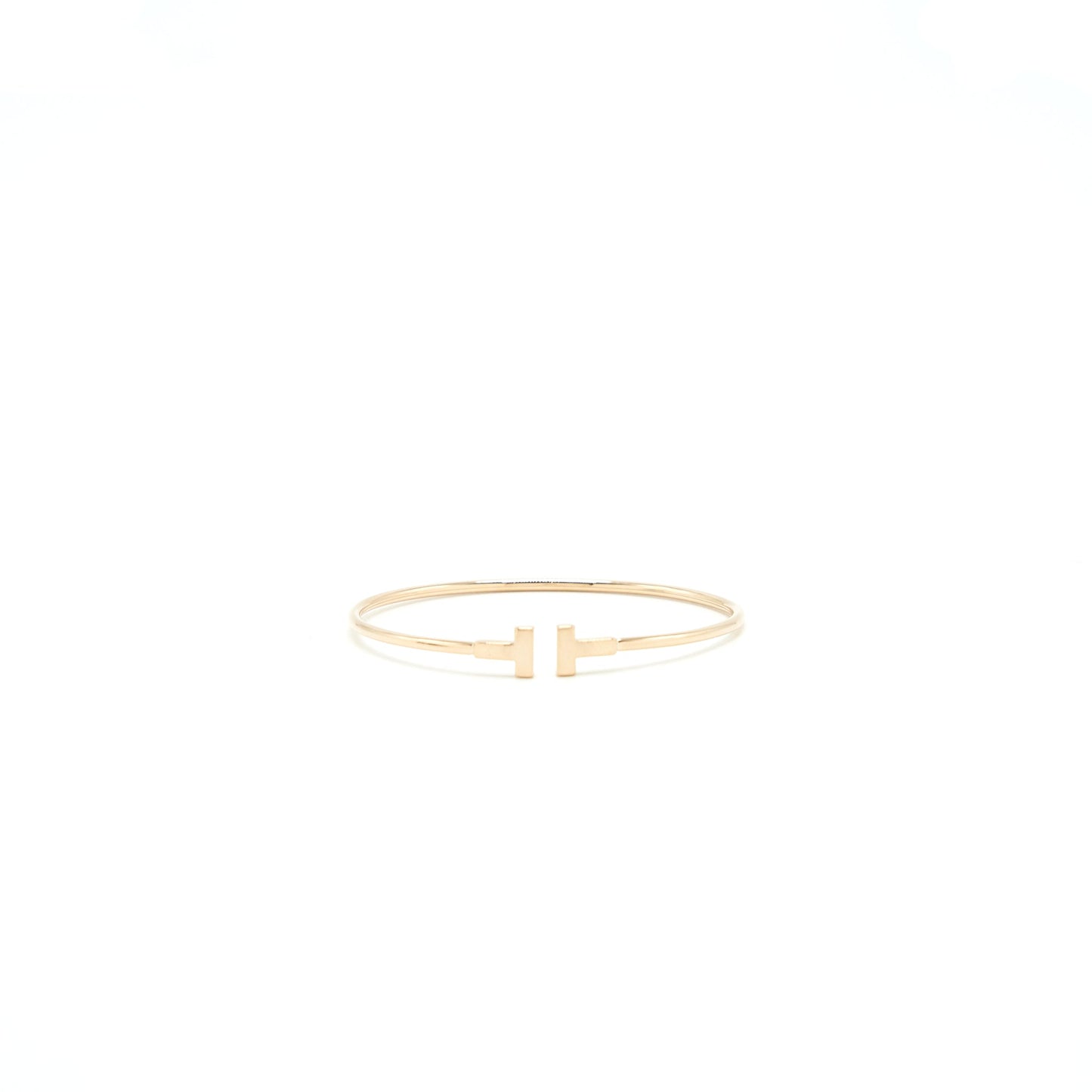 Tiffany T Small Narrow Wire Bracelet 18k Gold