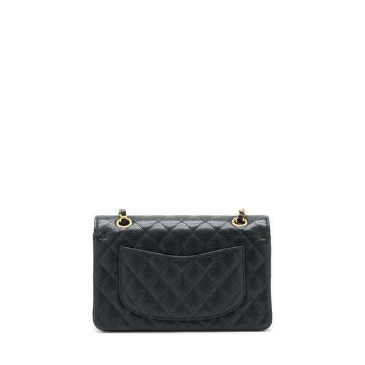 Chanel Small Classic Double Flap Bag Caviar Black GHW (Microchip)