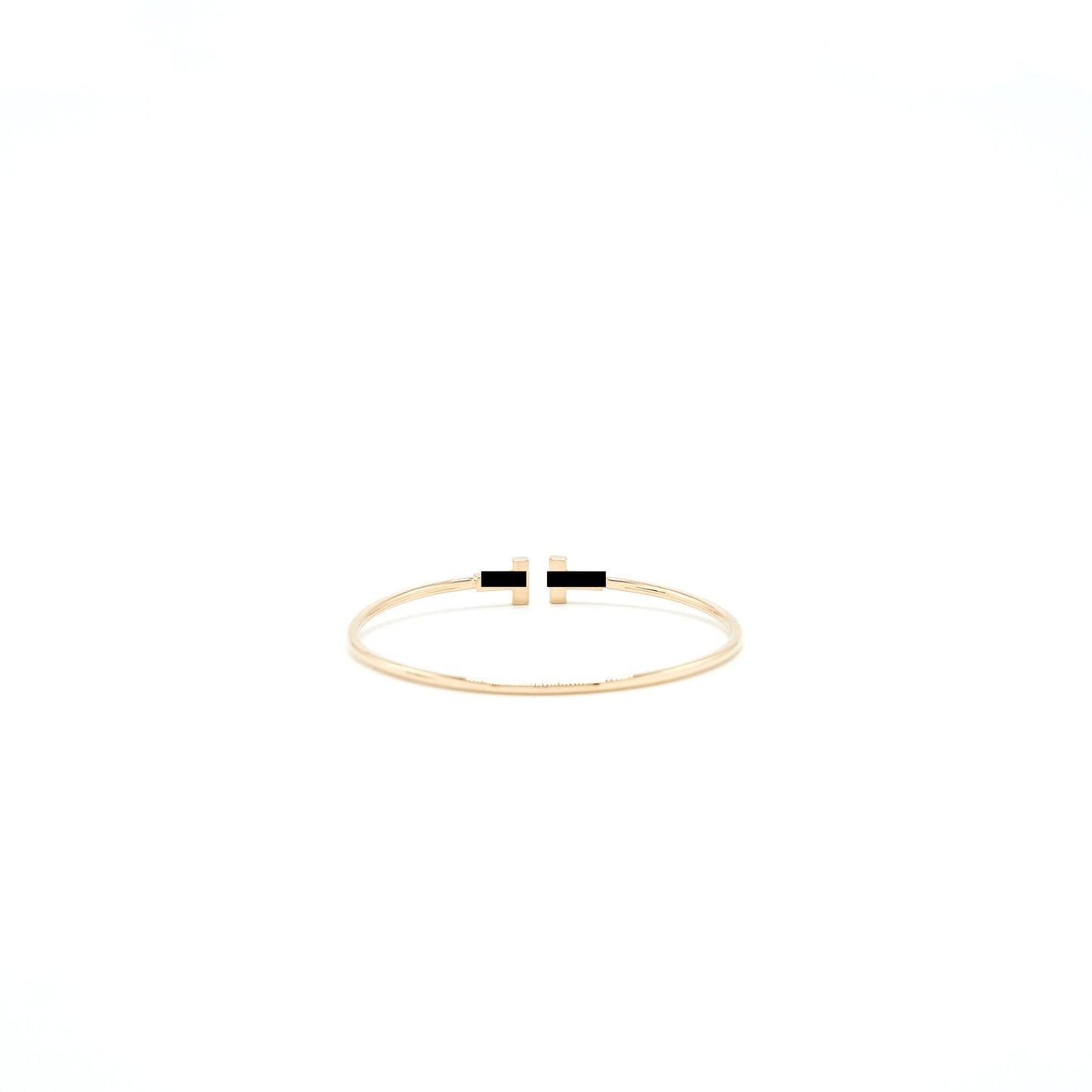 Tiffany T Small Narrow Wire Bracelet 18k Gold