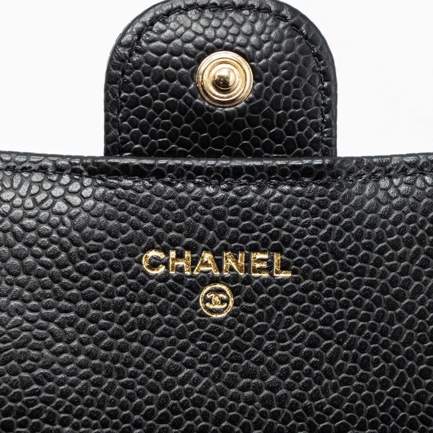 Chanel classic long flap wallet caviar black GHW