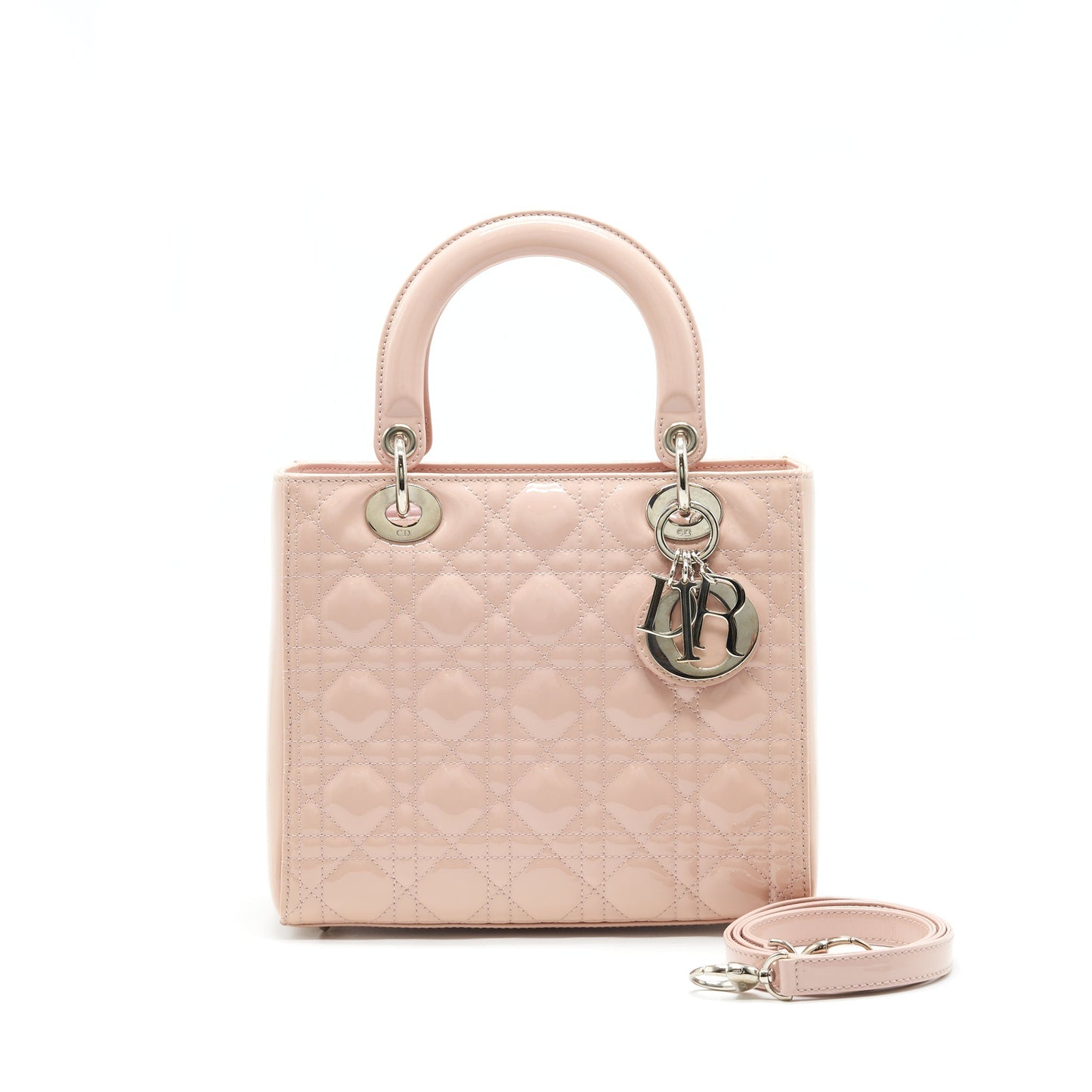 Luxury Dior Lady Luxury Dior Medium patent Leather pink with SHW
