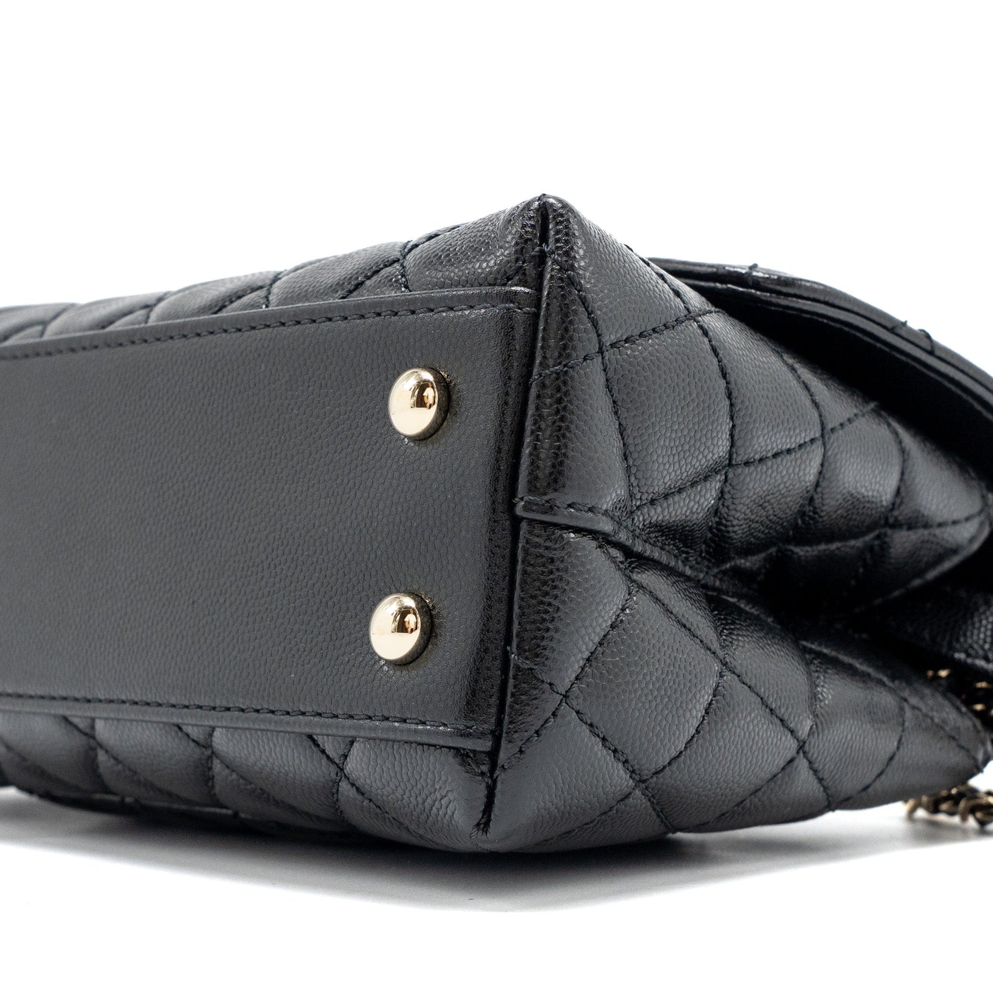 Chanel small coco handle caviar Black LGHW (microchip)