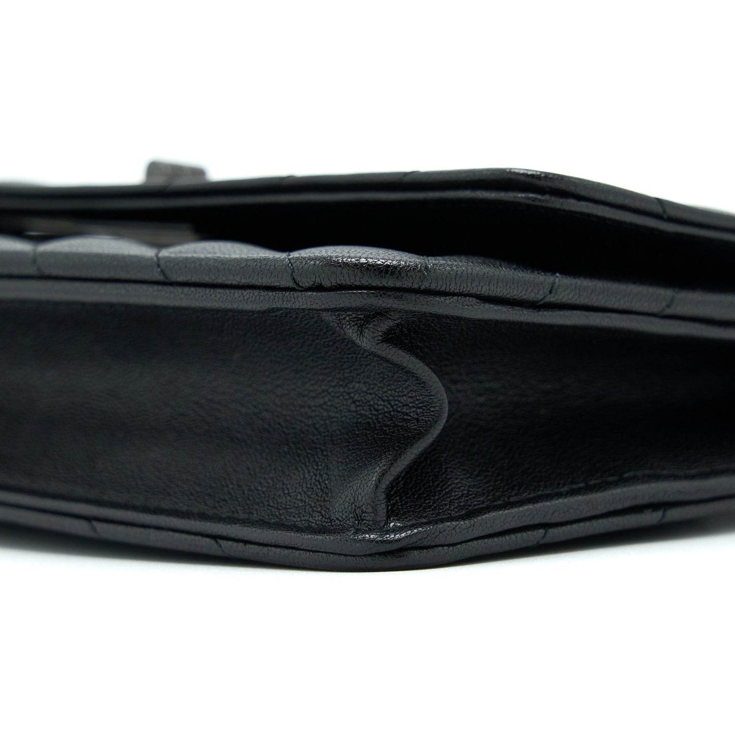 Chanel 2.55 So Black Wallet On Chain Calfskin With Black Hardware