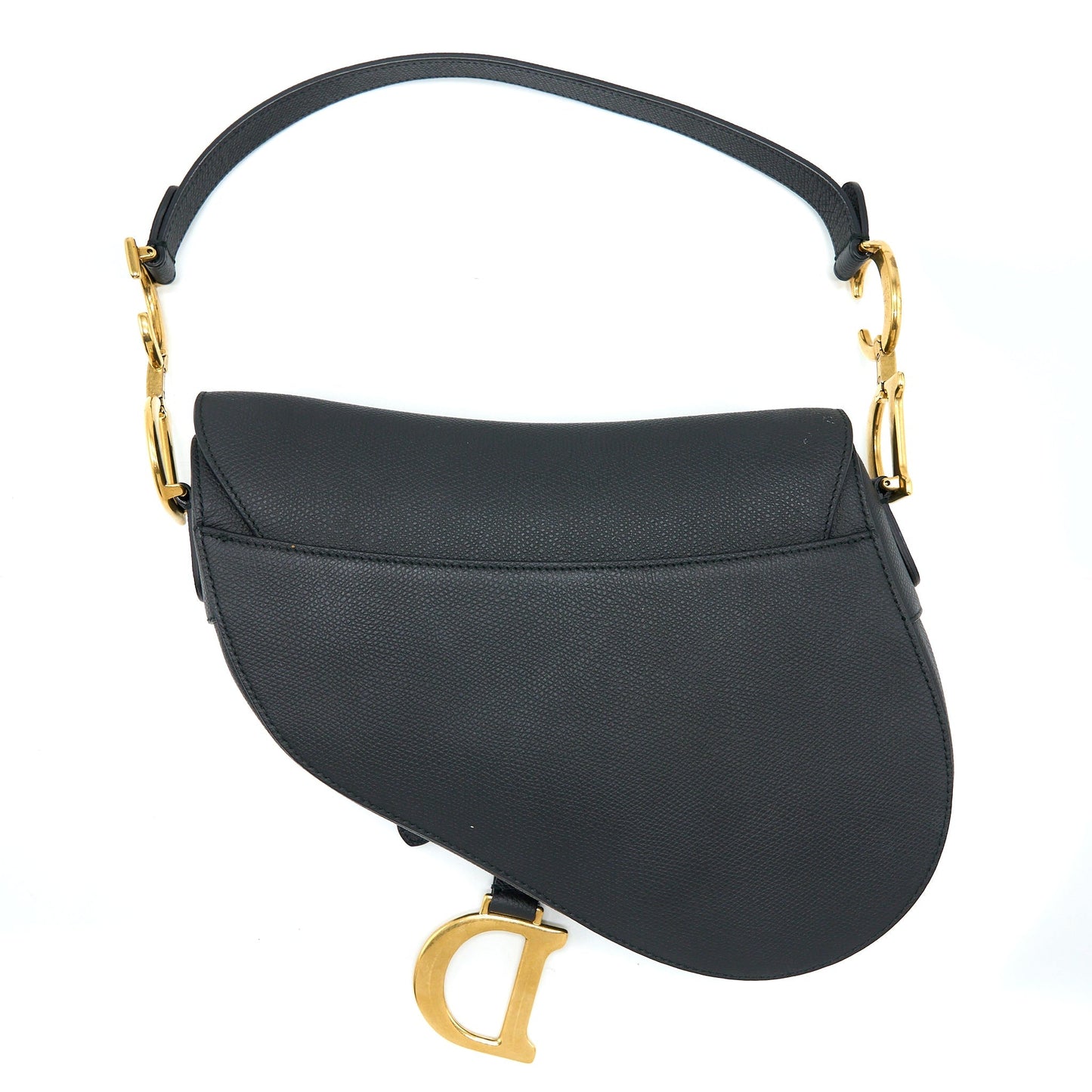 Luxury Dior Medium Saddle Bag Calfskin Black GHW
