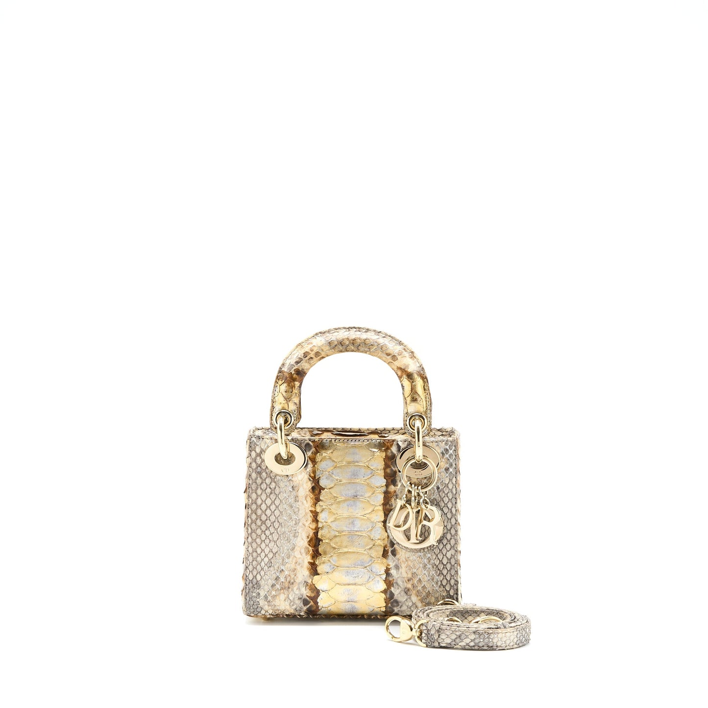 Luxury Dior Mini Lady Luxury Dior Python Gold/Beige LGHW