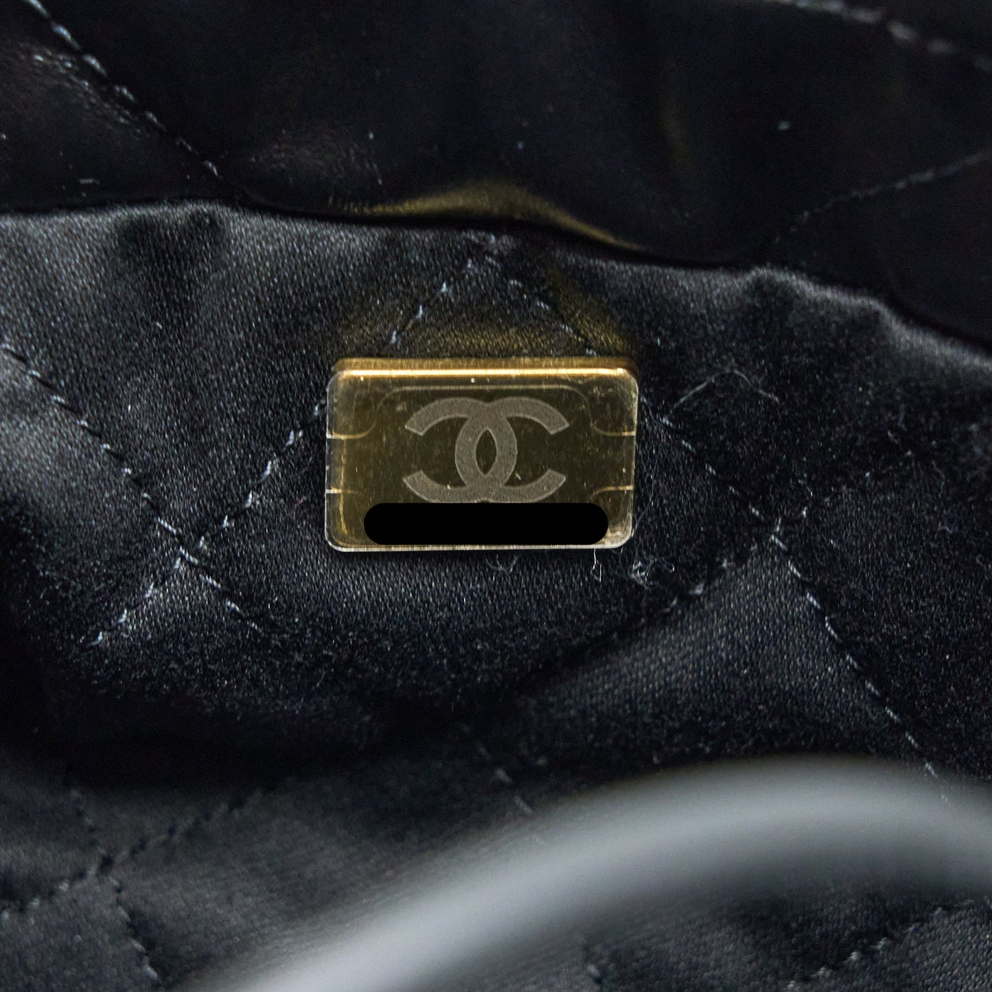 Chanel 23s Mini 22 Bag Aged Calfskin Black Brushed GHW (Microchip)