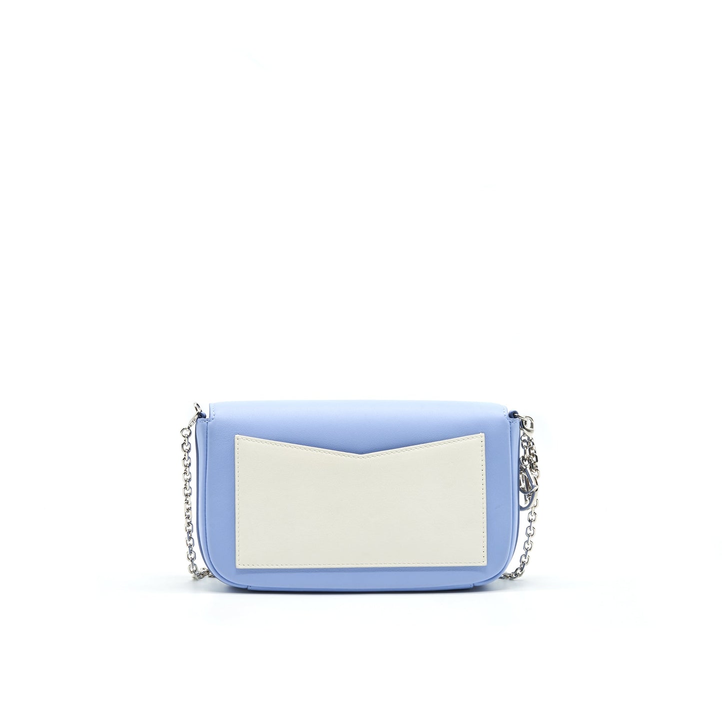 Luxury Dior Evening Wallet on chain Light Blue/ black/ White